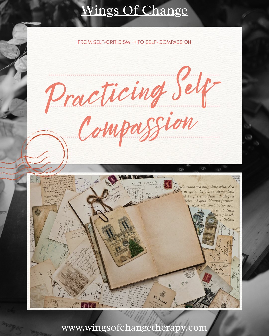 Practicing Self-Compassion
As therapists we believe self-compassion is a skill that directly supports mental health and resilience. Research shows that when we criticize ourselves harshly, our brain reacts as if we are under threat—activating stress hormones like cortisol and reinforcing cycles of shame and avoidance. In contrast, when we treat ourselves with kindness and understanding, the nervous system begins to calm, making space for clearer thinking, problem-solving, and healing.
It’s important to understand that self-compassion is not the same as self-indulgence or ignoring responsibility. Instead, it’s about responding to our struggles in a balanced way—acknowledging mistakes, pain, or setbacks without layering on additional self-judgment. Approaches like Cognitive Behavioral Therapy (CBT) and Acceptance and Commitment Therapy (ACT) emphasize how shifting our self-talk from critical to compassionate can reduce symptoms of anxiety and depression while increasing motivation for healthy change.
One powerful tool often recommended is Kristin Neff’s Self-Compassion Break. This short, evidence-based exercise guides you through three steps: Mindfulness, Common humanity and Self-kindness. This practice helps you pause, notice your pain, and intentionally respond with warmth rather than judgment.
If self-compassion feels difficult, remember it is like building a muscle—it strengthens with practice. Start by noticing your inner dialogue and asking: “Would I say this to someone I care about?” If not, gently reframe it in a more supportive way. Exercises like the Self-Compassion Break or journaling moments of self-kindness are small steps that create big changes over time. Self-compassion is not weakness—it’s a therapeutic pathway that helps regulate emotions, fosters resilience, and supports long-term healing.
#wellnesswednesdays #selfcompassion #wingsofchange #fyp