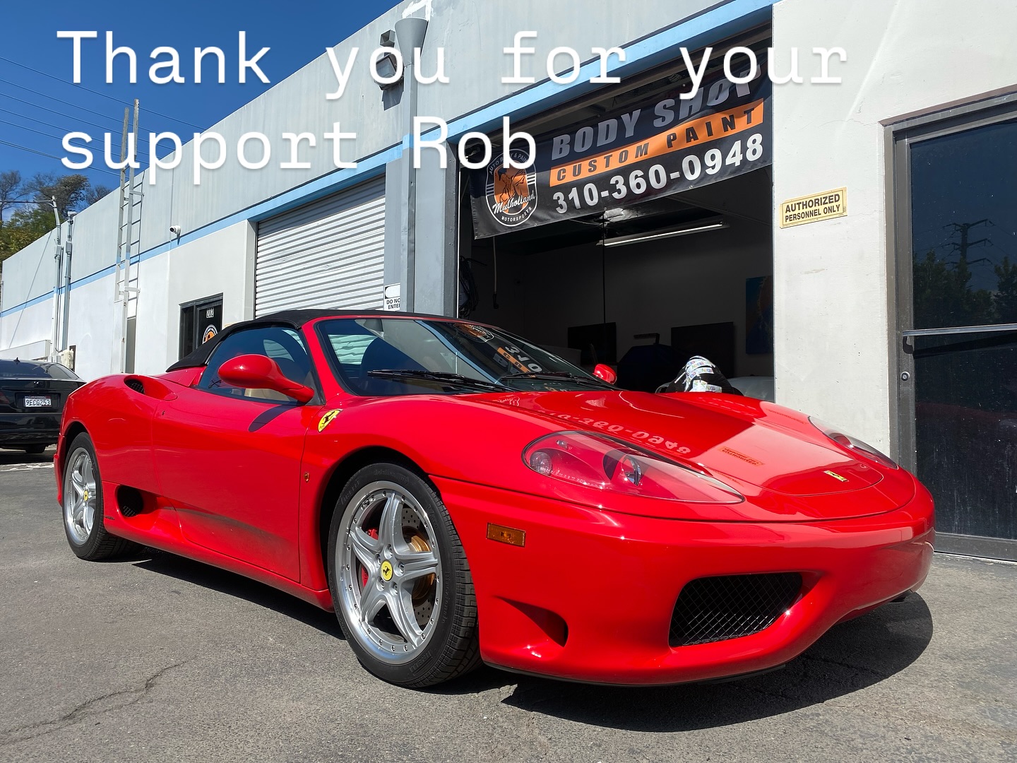 Thank you for your support Rob.
#mulhollandmotorsports #autobodypaint #newburypark #ferrari