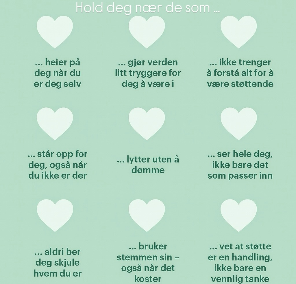 Hold deg nær de som…💚#verdensdagen #mentalhelse #viveoomsorg #ensomhet #norway #venner