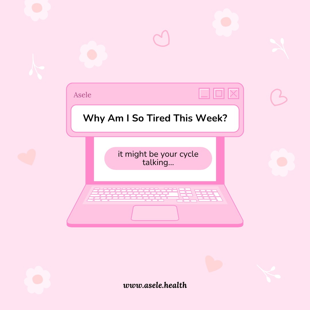 Some weeks you’re a boss babe.
Other weeks? Just a babe who needs a nap. 😩💤
Before you beat yourself up for being “inconsistent,” here’s the truth:
✨ Your energy is changing — because your hormones are.
Your cycle shifts every week, and so does your mood, focus, and drive.
It’s not you — it’s your biology.
With Asele, you can track your rhythm, understand your phases, and plan life accordingly. No guilt, just flow. 💅🏾
📲 No download needed — just visit www.asele.health
and start syncing.
#AseleHealth #CycleAwareness #AfricanWomenWellness #PeriodProductivity #ListenToYourBody #NoMoreBurnout #HormoneHealth #WellnessMadeSimple