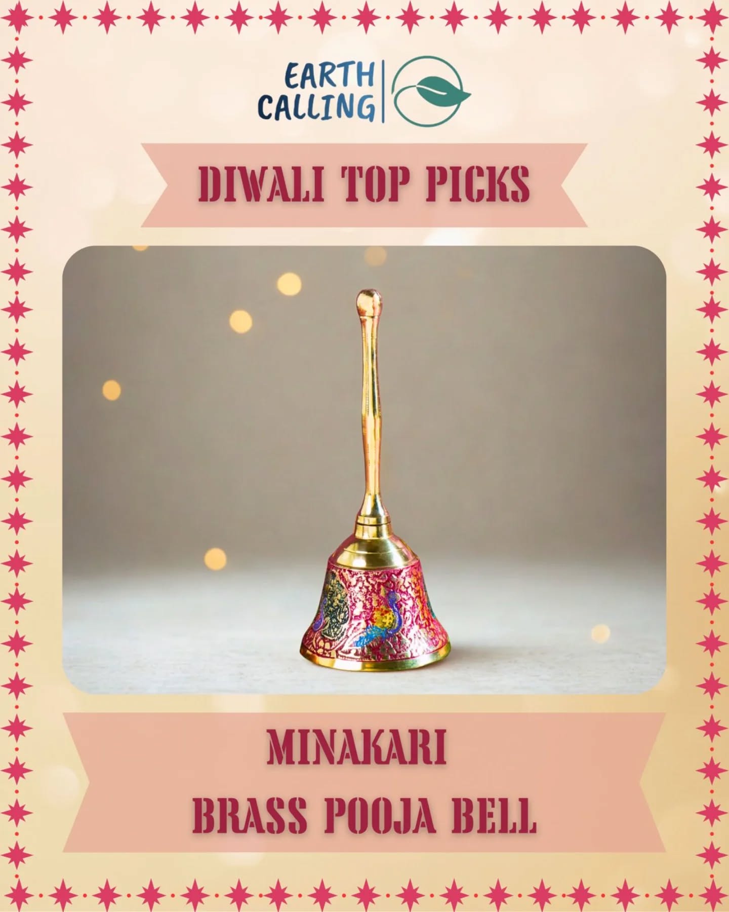 Ring into the festive season with our Minakari brass pooja bell🔔 Our goal is highlight and support our local artisans!
🎁 With Earth Calling, every gift is:
✅ Eco-friendly
✅ Made in India
✅ Designed for conscious gifting
DM us to order yours today 💚
…and watch this space for more festive favourites! ✨
#festiveseason🎉 #diwaligifting #ecofriendly #diwali2025 #supportlocalbusiness #vocalforlocalindia🇮🇳