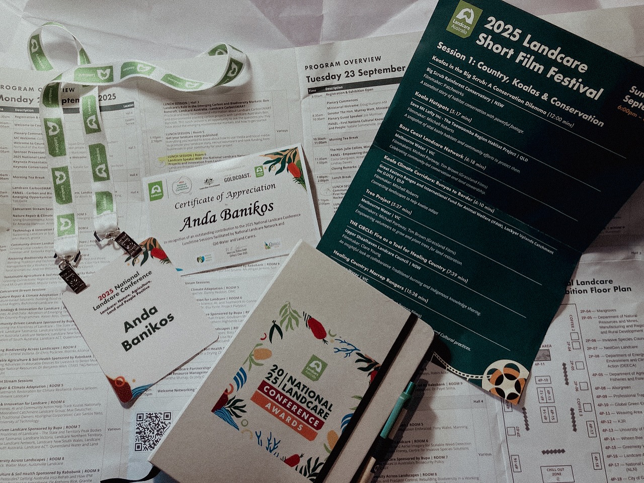 “Hope is not a feeling, it is a strategy.” – Doug Humann AM, Landcare Australia.
Last week, our President Anda Banikos attended (and presented at!) the 2025 National Landcare Conference on the Gold Coast.
The conference brought together hundreds of volunteers, groups, organisations, experts, Ministers and department officials from across Australia.
It was an excellent opportunity to connect with the national Landcare community and for us to share an overview of our work (see the presentation at www.promcoastecolink.org/news/2025-national-landcare-conference). It was wonderful to hear so many Aboriginal and Torres Strait Islander voices at every stage of the conference.
The main threads throughout the conference were of biolinks, First Nations, youth and biodiversity restoration across landscapes.
Congratulations to the organisers @landcareaustralia and QWaLC.
“Don’t ask what the world needs, ask what makes you come alive and go and do it” – Fiona Simson, Oceania Representative and Vice President of the World Farmers’ Organisation.
Check out our news section for more details and to see Anda’s presentation. www.promcoastecolink.org/news