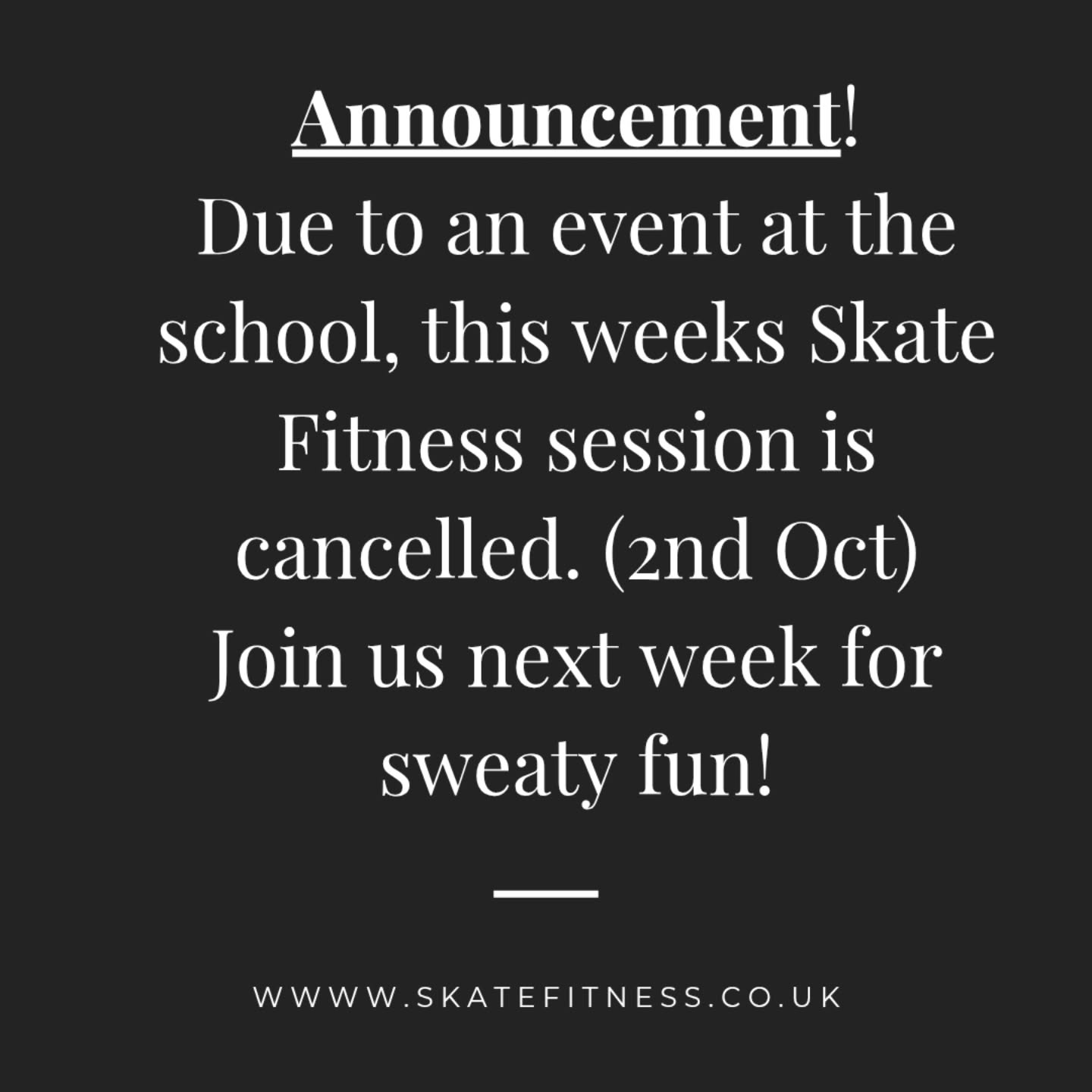 The school has an open evening so all bookings in the hall have been cancelled.
So sorry for any disappointment this may cause.