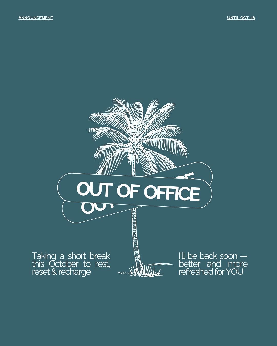 BRB… just taking a little break ✨
This October, I’m giving myself some space to rest, reset, and recharge. No sessions, no hustle — just slowing down so I can come back better 💙
📅 OOO from: October 06, 2025→ October 28, 2025
🗓️ Last day for sessions: October 04, 2025
🎯 Booking ahead is the best way to secure your spot!
Online booking will still be open, but my DMs + replies might be slower than usual.
This pause is part of the process, and I’m so grateful I get to take it 🧘🏽♀️
💬 Comment below what rest looks like for YOU!
I might need some inspo for my trip 👀
#outofofficevibes #restisproductive #faithbasedbiz #bermudawellness #sportsrehabjourney