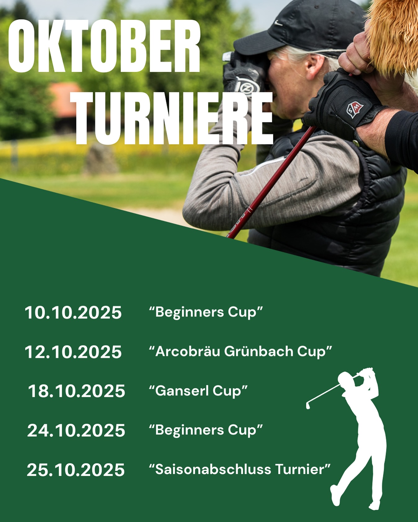 Unsere Turniere im Oktober ⛳️