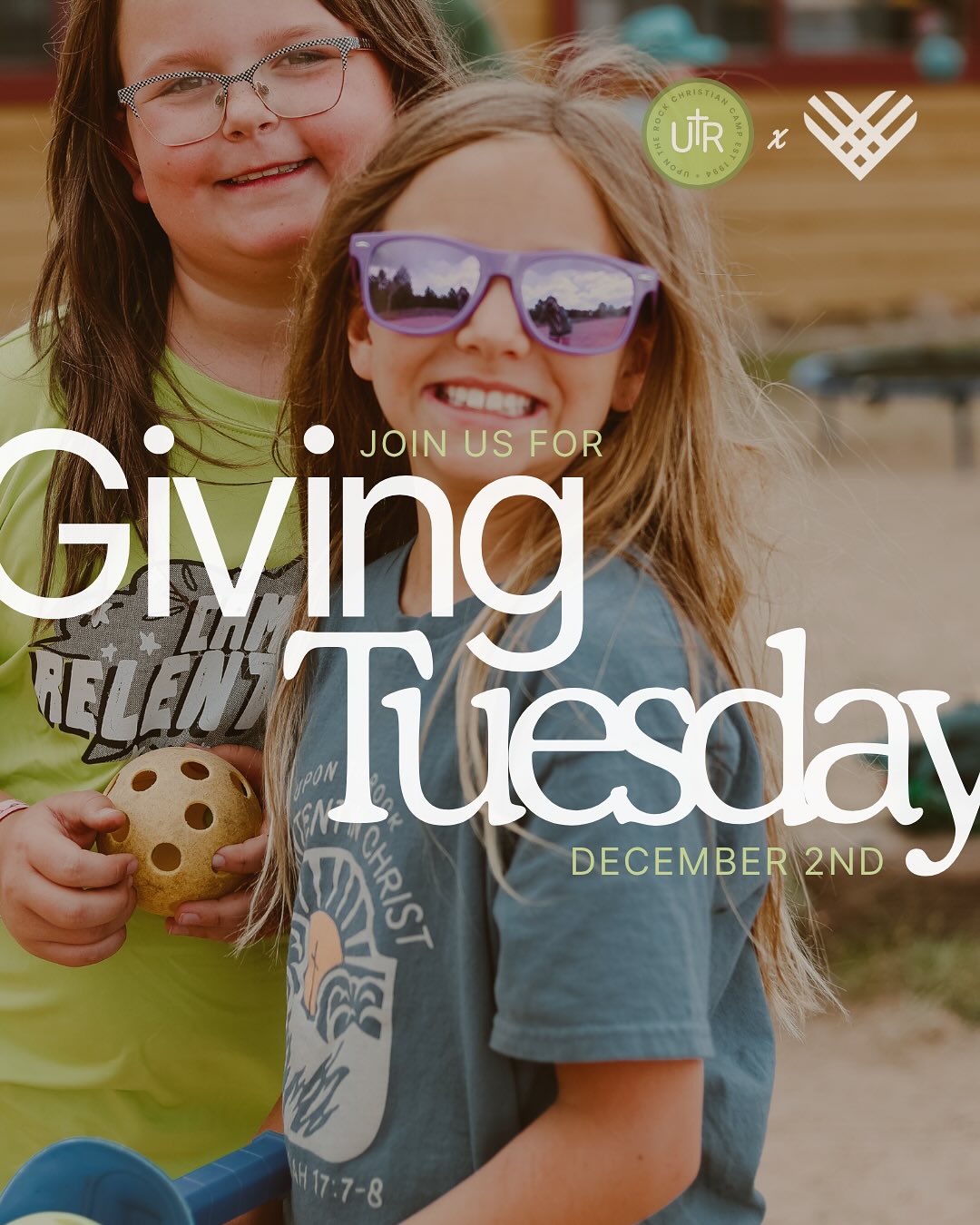 Looking for a chance to support the ministry you love? 🫶 Visit our website on December 2nd! We’ll be coming together to support Upon The Rock and look forward to the coming summer. Donations support our Interns and Summer Staff!
www.upontherock.com/giving-tuesday