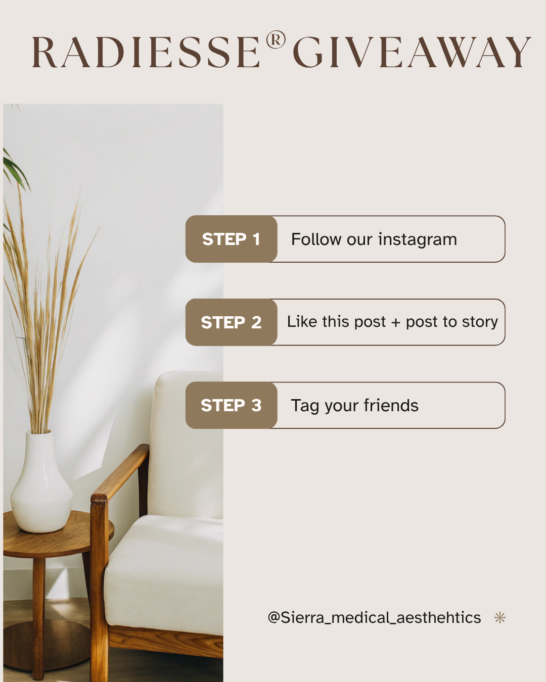 Radiesse® Revive Giveaway!
We’re gifting one lucky winner a complimentary Radiesse® treatment
and the best part? You get to choose how you glow:
💉 As a filler for instant lift and contour
💧 Or hyper-dilute for smoother and tighter skin
To enter:
1️⃣ Follow @sierra_medical_aesthetics
2️⃣ Like this post + post on story
3️⃣ Tag your friends
Winner announced on October 15th!