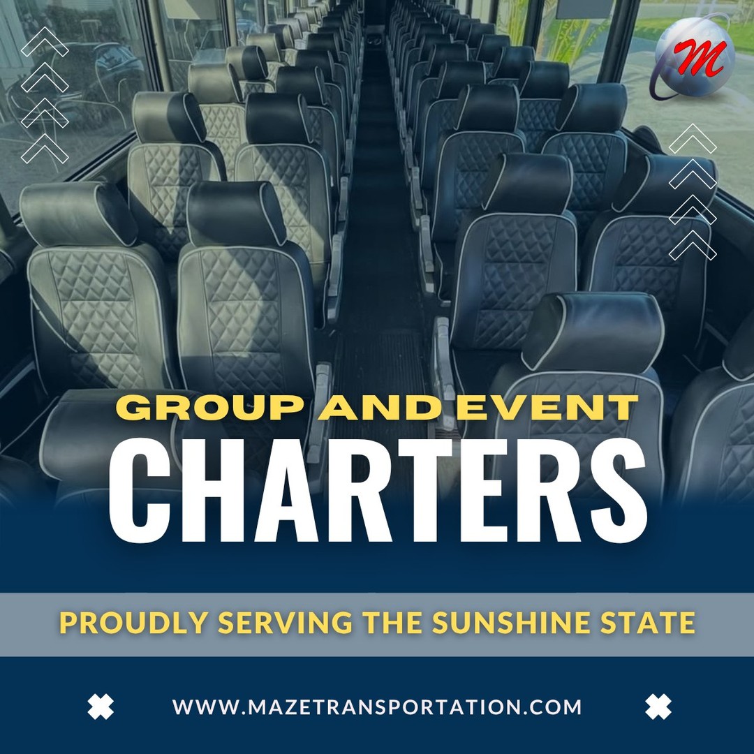 Planning a group trip or special event? Maze Transportation makes it simple and stress-free. Ride in comfort, enjoy professional service, and let us handle the travel so you can focus on the memories. Proudly serving the Sunshine State with reliable group and event charters. Get your free quote today at www.mazetransportation.com
•
#GroupTravel #FloridaEvents #CharterBus #TravelMadeEasy #FloridaLife #EventTransportation #RideTogether #BusCharter #FloridaTravel #TravelWithMaze