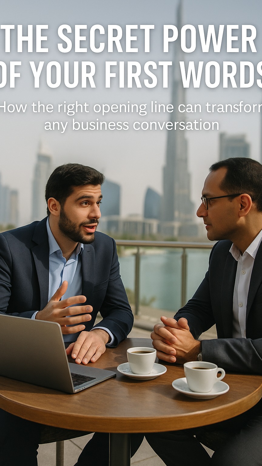 The words you choose can open or close the door to opportunity. In my latest blog, I reveal the formula that transformed my business and the lives of thousands of entrepreneurs. Clear, bold words create curiosity — and curiosity creates opportunity.
Read the full blog: www.andresuccess.com/post/the-secret-power-of-your-first-words-how-the-right-opening-line-can-transform-any-business-conversa
-------
Andre Abouzeid
Wealth Strategies | International Entrepreneur | Co-Author with Brian Tracy
25+ years helping entrepreneurs and investors build wealth, create passive income, and achieve financial freedom through proven strategies, smart partnerships, and entrepreneurial leadership.
📖 Read my latest stories: www.medium.com/andreabouzeid
📚 Explore my books on Amazon:
www.amazon.com/s?k=andre+abouzeid
🌍 More insights and resources: www.andresuccess.com/blog
#EntrepreneurMindset #LeadershipDevelopment #BusinessGrowth #EntrepreneurLife #StartupLife #BusinessCoach #MindsetCoach #GrowthMindset #SuccessStories #FinancialFreedom #PassiveIncome #WealthBuilding #PersonalDevelopment #LifeLessons #NetworkingTips #AndreMindsetTips