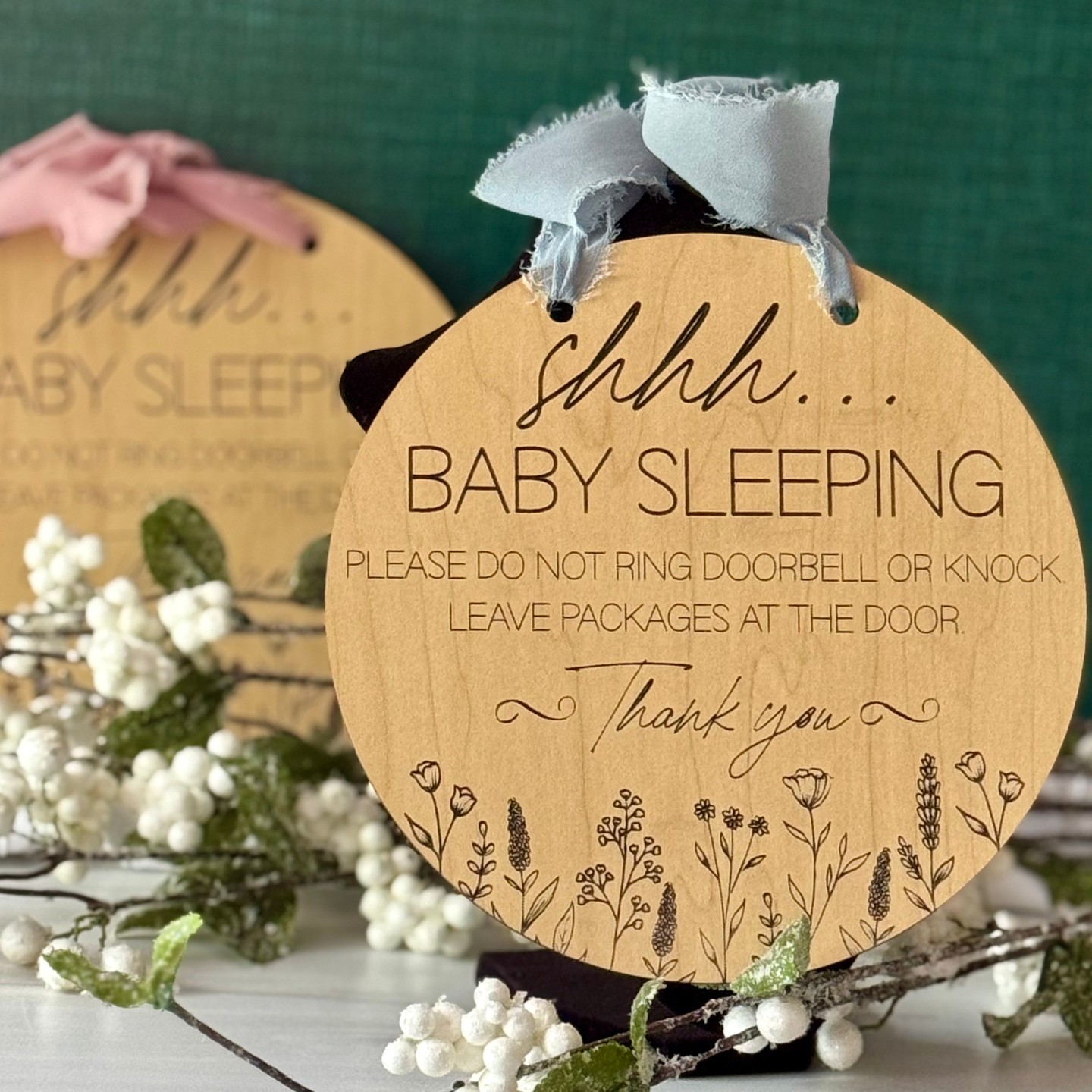 Transform your home into a peaceful haven for your little one with our Shhh, Baby Sleeping Sign! This elegant, engraved sign is perfect for maintaining peace during nap time. Personalise it any way you like! Link in Bio #BabySleep #HomeSweetHome #NewParents