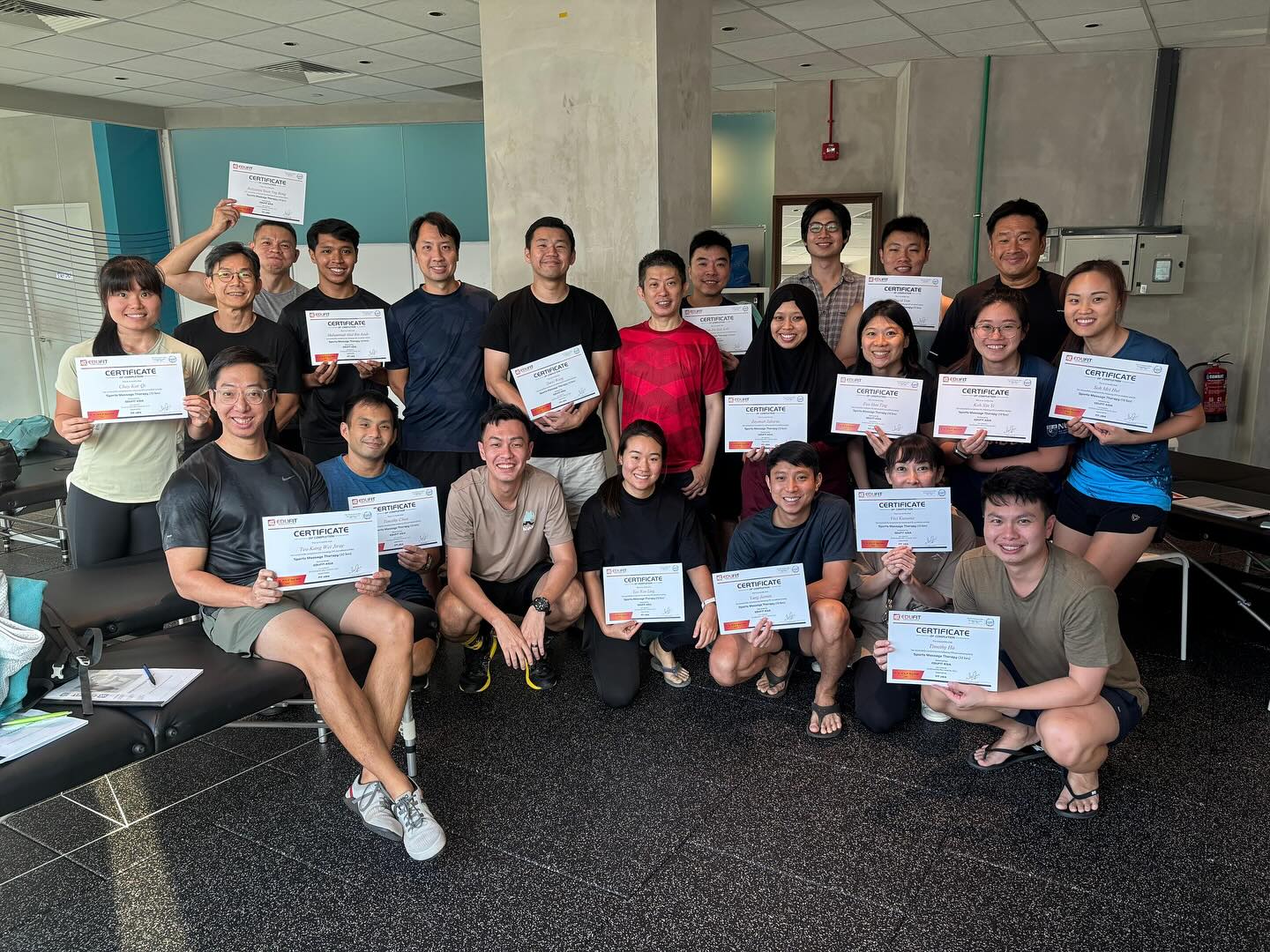 🎉 Congratulations to the September 2025 Intake of our Sports Massage Therapy Certification Course!
Wishing each of you the very best as you embark on this journey of mastering new skills and applying them to make a real difference. May this be the start of an inspiring path in sports, fitness, and wellness! 💪✨
#SportsMassage #MassageTherapy #SportsPerformance #Recovery #EdufitAsia #SingaporeWellness #FitnessSG #SingaporeTrainers #AsiaFitness #SportsTherapyAsia #MassageTherapyAsia #wellnessasia