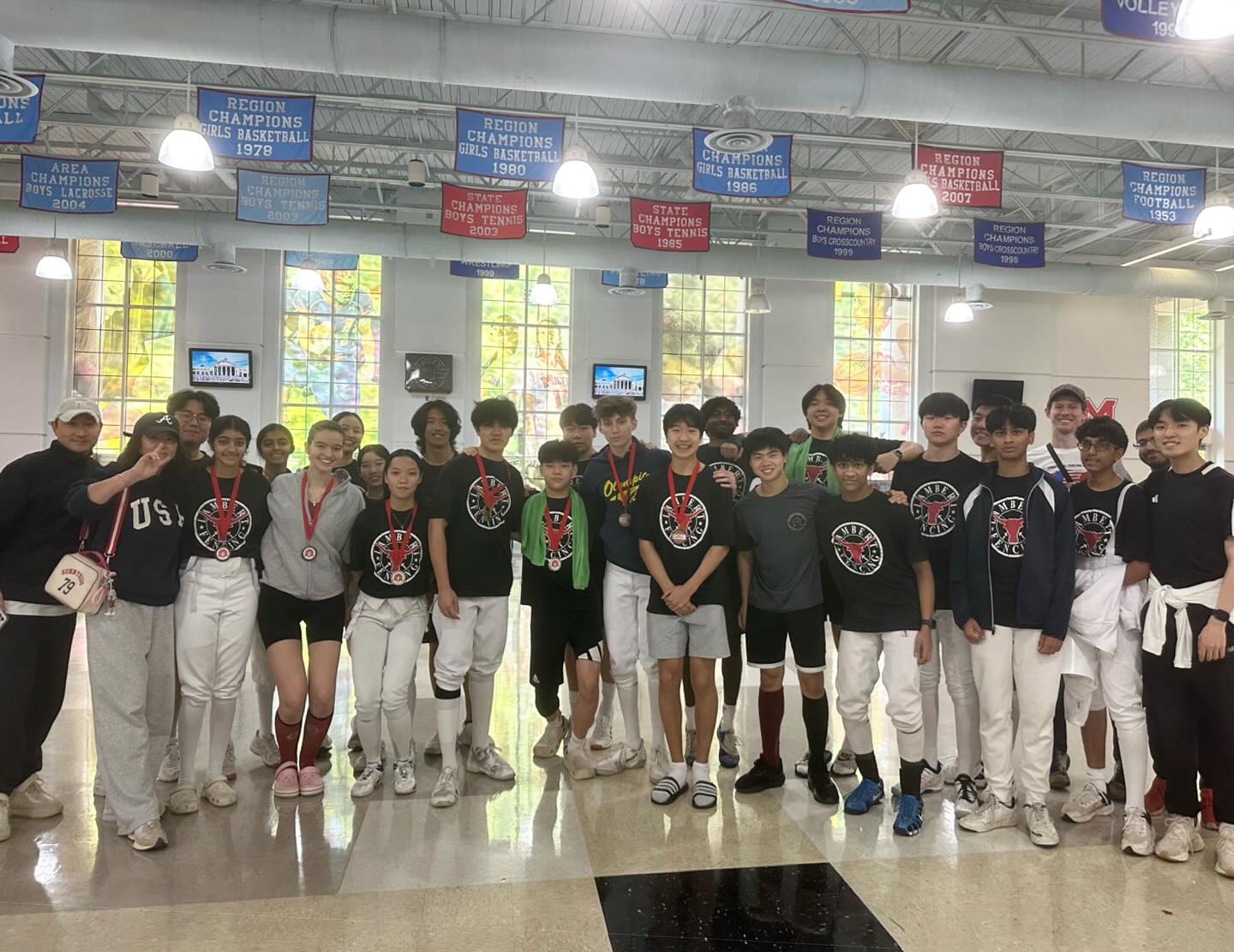 At Round 1 of the Georgia High School Fencing League, held last Saturday at Milton and Riverwood High Schools, OFC fencers once again proved that we are truly the best fencing club in Georgia by earning 31 out of the 64 total points awarded and winning 11 out of the 16 medals. We give a big round of applause to their love and passion for fencing and to their outstanding teamwork!
G O L D🥇Hubert Nguyen(Lambert)
S I L V E R🥈Elinda Liu(Lambert)
S I L V E R🥈Joelle Peters(I.A)
S I L V E R🥈Arisu Jeong(Lambert)
B R O N Z E🥉Mallika Desai(Lambert)
B R O N Z E🥉Alex Cozmuta(Johns Creek)
B R O N Z E🥉Emma Housmans(I.A)
B R O N Z E🥉Nile Solomon(North view)
B R O N Z E🥉Alexander Davidenko(Lambert)
B R O N Z E🥉Aidan Hwang(Lambert)
B R O N Z E🥉Adam Choi(North Gwinnett)
5th - Laila Dandridge(Alpharetta)
5th - Lauren Kim(Lambert)
5th - Christopher Lee(Alpharetta)
6th - Winston Lee(Alpharetta)
8th - Alex Zhou(Lambert)
9th - Emily Cheng(Alpharetta)
9th - Arianna Huff(I.A)
9th - Eugene Jeong(Lambert)
10th - Dhriti Mathur(I.A)
10th - Sean Lee(Lambert)
11th - Maya Kumar(Lambert)
12th - Abigail Huff(I.A)
12th - Daksh Reddy(Lambert)
12th - Jesse Chung(North Gwinnett)
13th - Teddy Poyotte
14th - Sarah Kim(Lambert)
14th - Jensen Ray(North View)
15th - Noah Sigg(Alpharetta)
15th - Edwin Dieker(I.A)
16th - Samantha Menendez(Johns Creek)
“OFC WORLD”