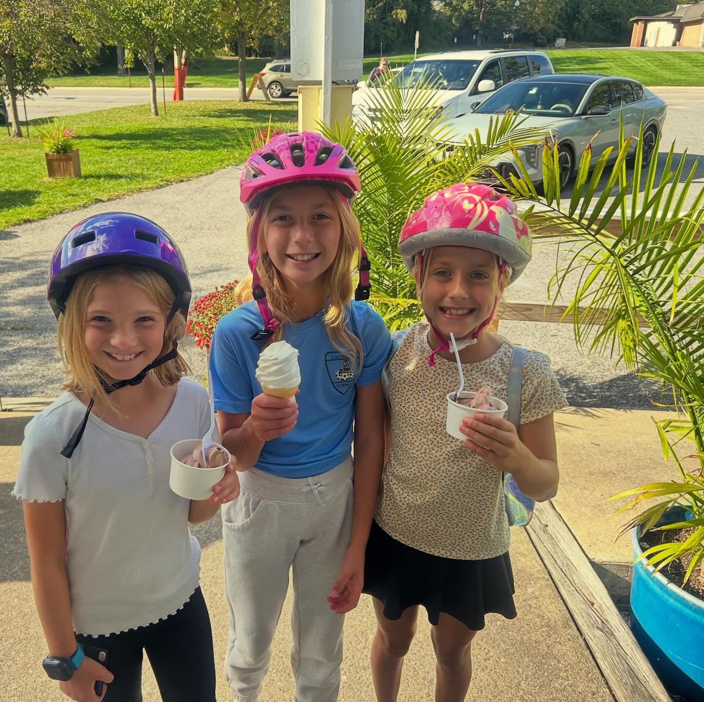 How sweet is this?! These girls biked up to Opie’s for a yummy treat! 🍦🚲 We’re open 7 days a week and staying open through October, so come see us!