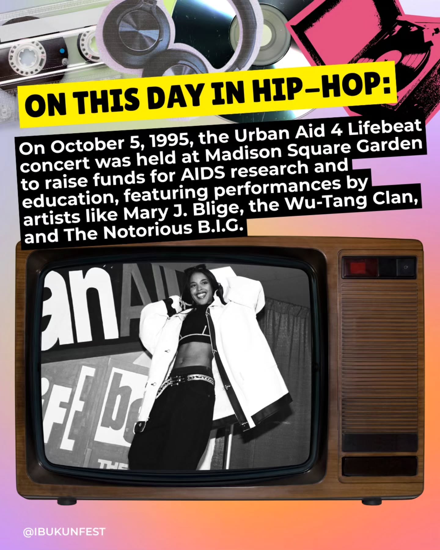 Eazy-E was the first major rapper to publicize his battle with condition and battle with AIDS. His death at 31 sparked the Urban Aid 4 Lifebeat Concert, the first five-hour benefit concert for HIV/AIDS awareness that changed the way hip-hop and the fans viewed the disease and participated in the awareness initiatives.