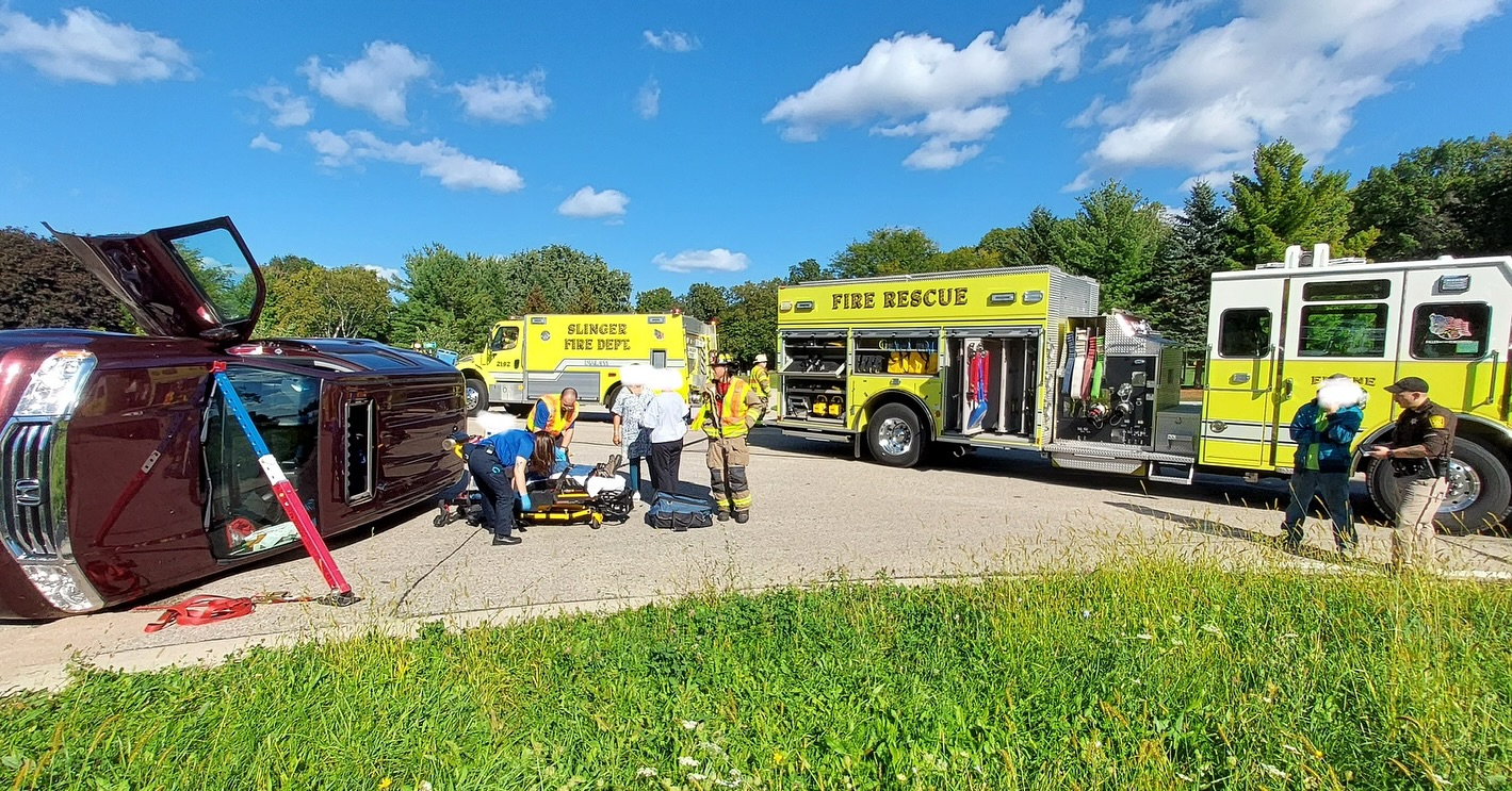Weekly Call Summary: September 21-27, 2025
📍 09/21 @ 12:37 a.m. - 100 Blk. Oakview Dr, Ave, to assist Lifestar EMS with a patient lift assist.
📍 09/21 @ 3:35 p.m. - 300 Blk. Speedway Ct, to assist Lifestar EMS with a patient CPR call and transport to the hospital. Personnel also assisted with a second patient on scene while another ambulance was requested.
📍 09/22 @ 9:06 a.m. - 3400 Blk. Bonnie La, for a single vehicle injury crash in the woods. Crews assisted EMS with patient care and assessed the vehicle for hazards.
📍 09/24 @ 8:40 a.m. - 800 Blk. Enterprise Dr, for a general fire alarm. Crews were canceled en-route as it was confirmed a false alarm.
📍09/24 @ 11:14 a.m. - Timberline Dr and Ellys Way, for a gas line struck by construction crews. Crews assessed the leak and cordoned off the area until the gas company clamped the leak.
📍 09/25 @ 2:58 p.m. - Lovers La and Foxboro La for a two vehicle injury crash. Crews stabilized vehicles and extricated patients, assisted EMS with patient care, and contained debris/fluids spilled.
📍 09/26 @ 10:23 a.m. - Addison Rd and Arthur Rd, for a passenger car fully involved with fire. An engine company responded and suppressed the fire which was contained to the vehicle.
📍 09/26 @ 2:26 p.m. - 4400 Blk. Summit Ridge, for a residential fire alarm. SFD was canceled after it was confirmed a false alarm.
📍 09/27 @ 8:39 p.m. - STH 175 and Hillside Rd, for an injury motorcycle vs passenger vehicle crash. Crews responded and assisted EMS with life-saving efforts and provided traffic control. The incident ultimately resulted in a fatality.
