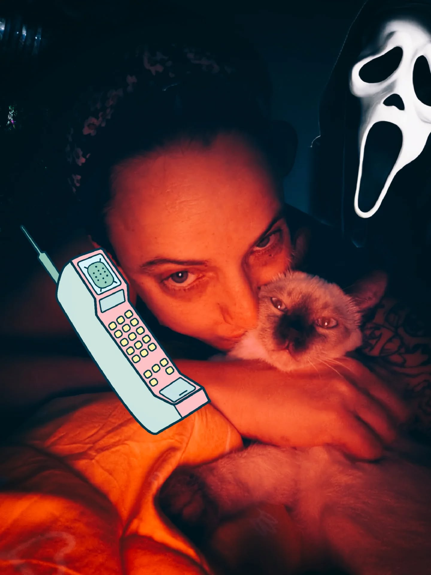 Here is my amazing edited photo for the #ghostface trend because screw AI 🤬 I think it's a masterpiece 😋
#saynotoai #aisucks #ghostfacechallenge #fuckai