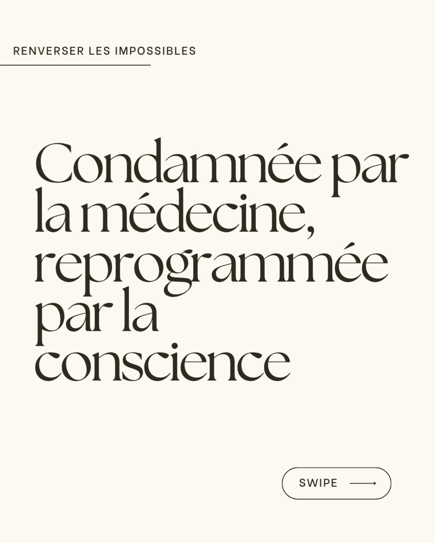 💥 Cette phrase a failli me tuer :
« On ne peut plus rien faire pour vous… c’est la fin. »
Alitée, sans pouvoir bouger, deux bouts de bois à la place des jambes pendant 2 ans et demi...je frappais aux portes des plus grands professionnels et le verdict était le même...
J’ai regardé mon fils faire ses premiers pas… alors que j’avais perdu les miens. 💔
On me lavait, me nourrissait à la paille...
L’impuissance. La dépendance. C’était trop.
Je me suis oubliée, perdue dans une prison dorée...
Convaincue que je contrôlais la situation alors que je m’éteignais à petit feu.
Je bossais 9h par jour.
Présente pour tout le monde, sauf pour moi!
J’ai éteint les signaux d’alarme de mon corps 🚨 parce qu’ils faisaient trop de bruit...
✨ Ma maladie n’était pas une fin.
C’était un message.
Un rappel brutal que je devais me choisir✨️
📌 Poser mes limites
📌 Avancer step by step
📌 Apprendre à m’aimer plutôt que supplier de l’être
Tu ne vois pas le lien? Et pourtant il y en a bien un...
Aujourd’hui je sais une chose :
👉 Ce n’est pas facile.
👉 Mais c’est POSSIBLE.
⚡ Et si je te disais que tu pouvais agir avant que la maladie ne débarque ?
👉 En écoutant les signaux de ton corps
👉 En ajustant les curseurs de ta vie
Je suis la preuve vivante qu’on peut renverser l’impossible!
Et toi, tu choisis quoi ? 🔥
💌 Écris “ÉVEIL” en commentaire si toi aussi tu veux entendre le message de ton corps et reprendre ton pouvoir!
👉 Un rdv de 30 minutes gratuit rien que pour toi!
#renversertesimpossibles
#ecoutetoncorps
#guérisonconsciente
#pouvoirintérieur #médecine #maladie #douleurs