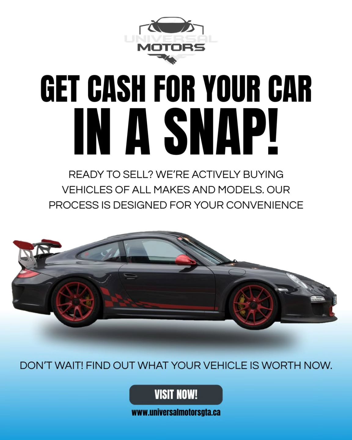 We're buying vehicles of all makes and models. Get you instant cash offer today! Link in bio.
#instantcash #Mississaugadealership #UniversalMotors #gtacardeals #sellmycar