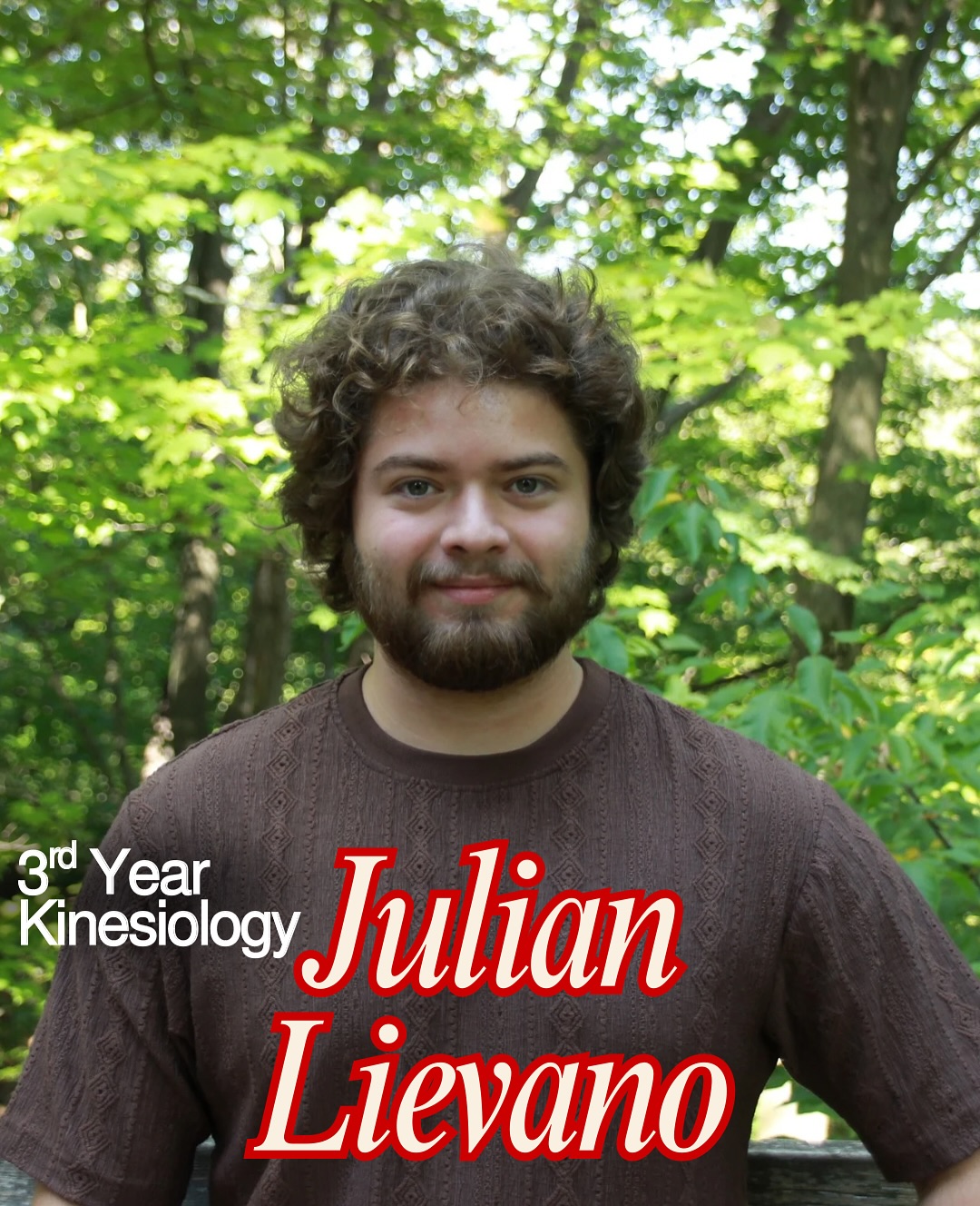 Meet Julian!
Julian is in his third year of Kinesiology and his second year as an intern! Join him on Wednesdays at 2pm for Stretch Your Faith!