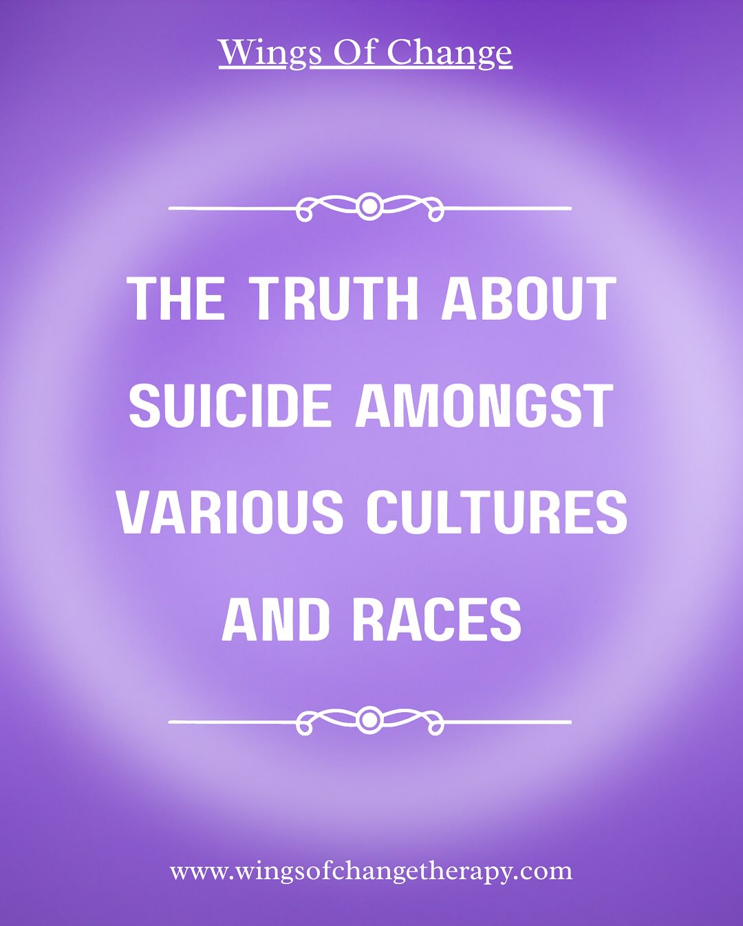 Good evening, everyone. As September comes to a close, we want to take a moment to honor Suicide Prevention and Awareness. This month, we’ve shared ways to cope with depression, support others in pain, and understand how suicide affects different communities.
As we wrap up, we hold space for the reality that struggle touches many lives — but so does strength, empathy, and hope. Together, we can continue learning, supporting, and showing compassion to those who need it most. Thank you for walking with us on this important journey.
Every culture carries its own stories of struggle and strength. By listening attentively and honoring these experiences, we can remind ourselves that no life is invisible, no pain is insignificant, and every community deserves hope, healing, and a sense of belonging.
It’s important to recognize that suicide affects communities differently. Across various racial and cultural groups, the statistics reveal stories of struggle, resilience, and the urgent need for care that truly honors each person’s lived experience. Behind every statistic lies a life, a family, and a community deeply affected.
Culture, history, and access to resources all influence how mental health is experienced and supported. What constitutes healing in one community may differ from another. By approaching this with empathy and acknowledging these variations, we pave the way for more compassionate and culturally sensitive care.
Together, we can create a space for every story and every life. Awareness is the initial step, but connection and action are essential for lasting change. When we acknowledge and celebrate the unique strengths within each community, we remind ourselves that no one is alone, and every life holds immeasurable value.
#suicideawareness #suicideprevention #youmatter #wingsofchange