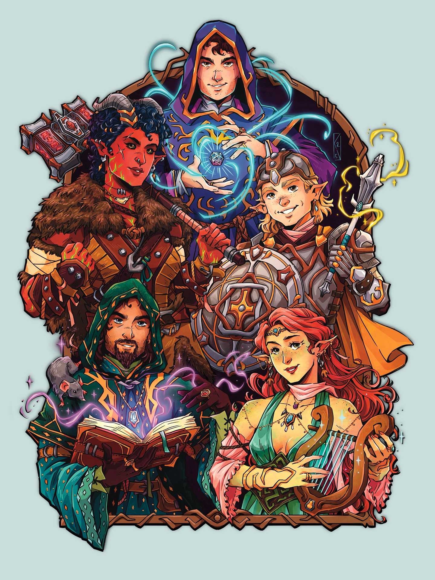 Had the absolute pleasure to create another full dnd party illustration and portraits 😍 this time including the DM as well which was so fun! 💫
Please always feel free to send me a quick dm if you are interested in dnd commissions ✌🏼
#dndpartycommission #dndparty #dndpartyart #dndcharacterart #characterart #charactercommission