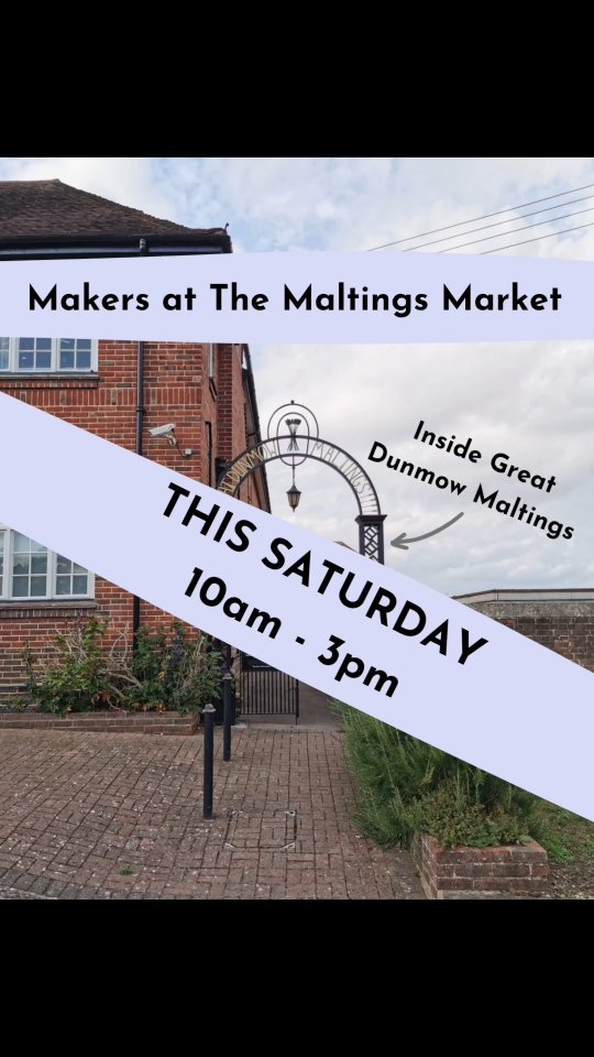 Not long to go! Here's a look at the local small businesses joining us:
@loopedstudiocrochet
@suzisilver925
@evergreensoapco
@sjh_handcrafted
@jessica_sian_
@smithcogoods
The Guilded Oyster
@caspara_treasure
@crouch_bind_brew
@dviantagroup
Bread from @thelittleartisanbakery_
@crvnlocal
Find us in Great Dunmow Maltings from 10am on Saturday. If you've not visited before, we're just opposite the Mill Lane exit of the co-op car park.
#greatdunmow #whatsoninessex #essexmarkets