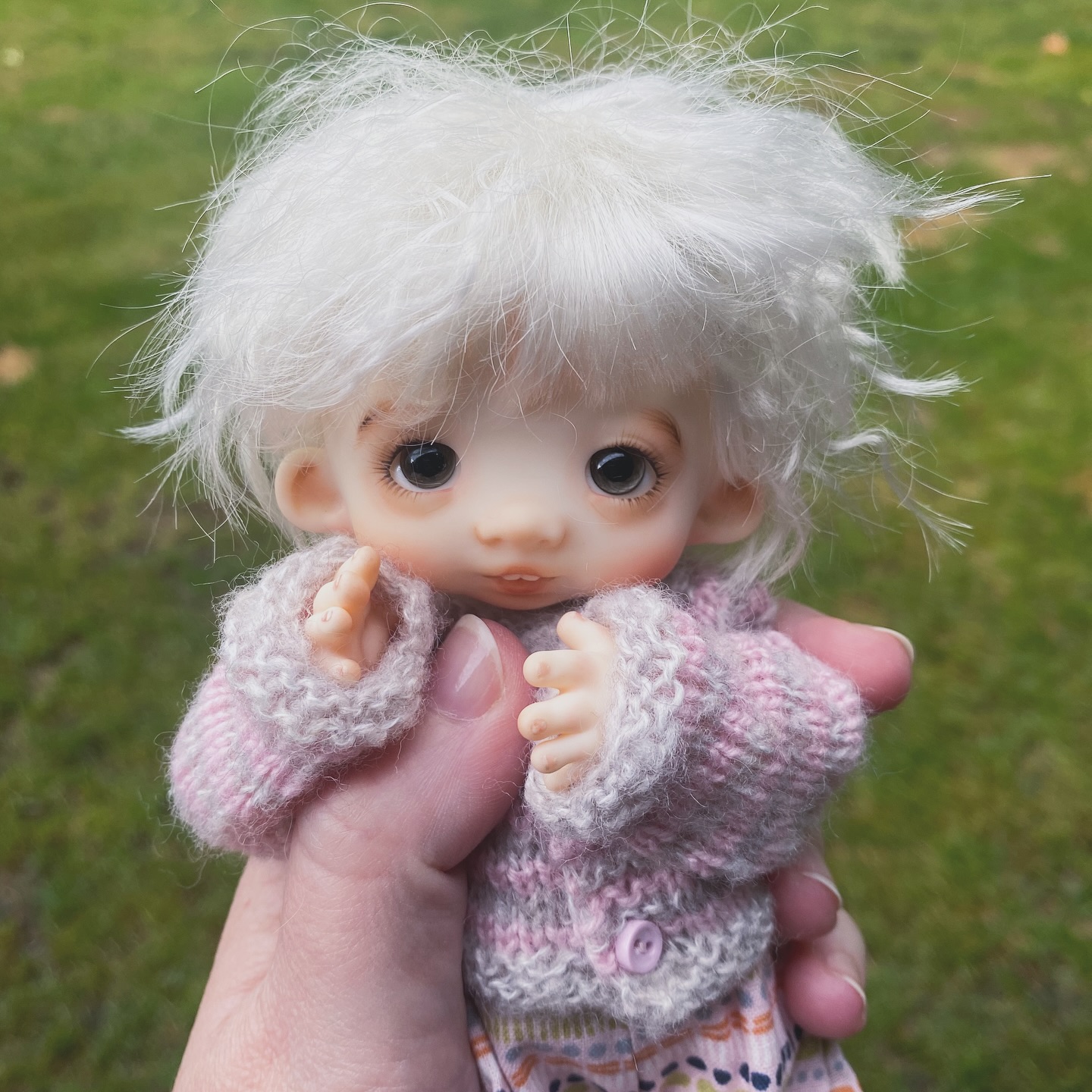 Froggy, resin bjd, 8 inches available at lindamacariodolls.com 🔗 in bio #lindamacariodolls #bjddoll #resinbjd #resindoll #available