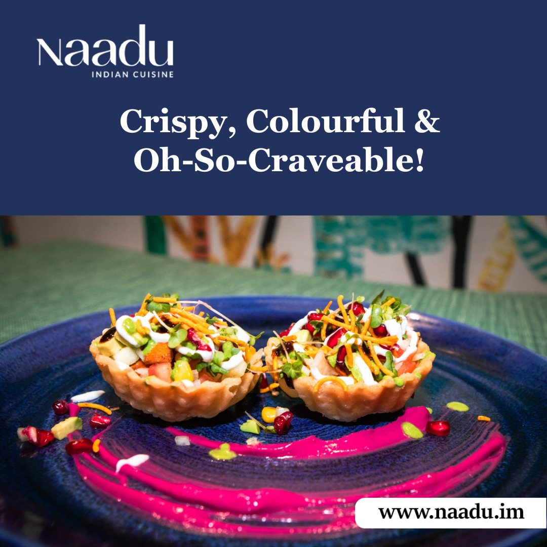 Dive into a burst of flavours and vibrant colours with our Crispy Indian Tartlets!
Perfectly golden shells packed with juicy veggies, tangy chutneys and a medley of fresh toppings each bite is a celebration for your taste buds. Whether you’re craving something unique, refreshing or simply delicious, Naadu’s kitchen is ready to delight. Tag a friend who needs this crispy, colourful treat today!
Find more crave-worthy creations at www.naadu.im.
#indianfood #indiancuisine #foodie
#indianrestaurant #NaaduIm