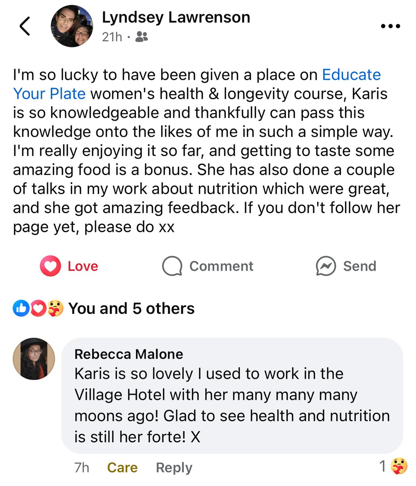 Some lovely feedback from one of the attendees 💕💕💕 The sessions are a huge success so far! Fancy being in our next cohort? Drop me a DM or comment interested below and I’ll send you some more details 🫶
