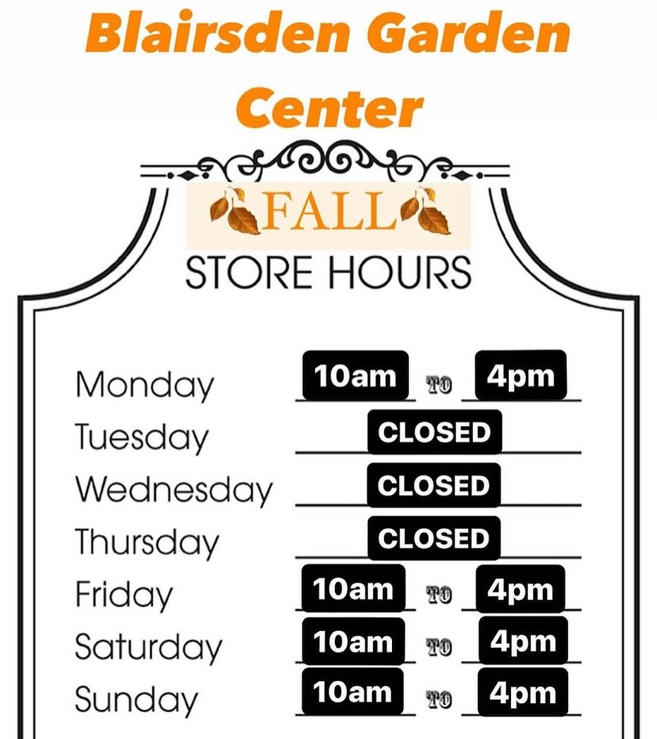 We have new fall hours! 🍂
