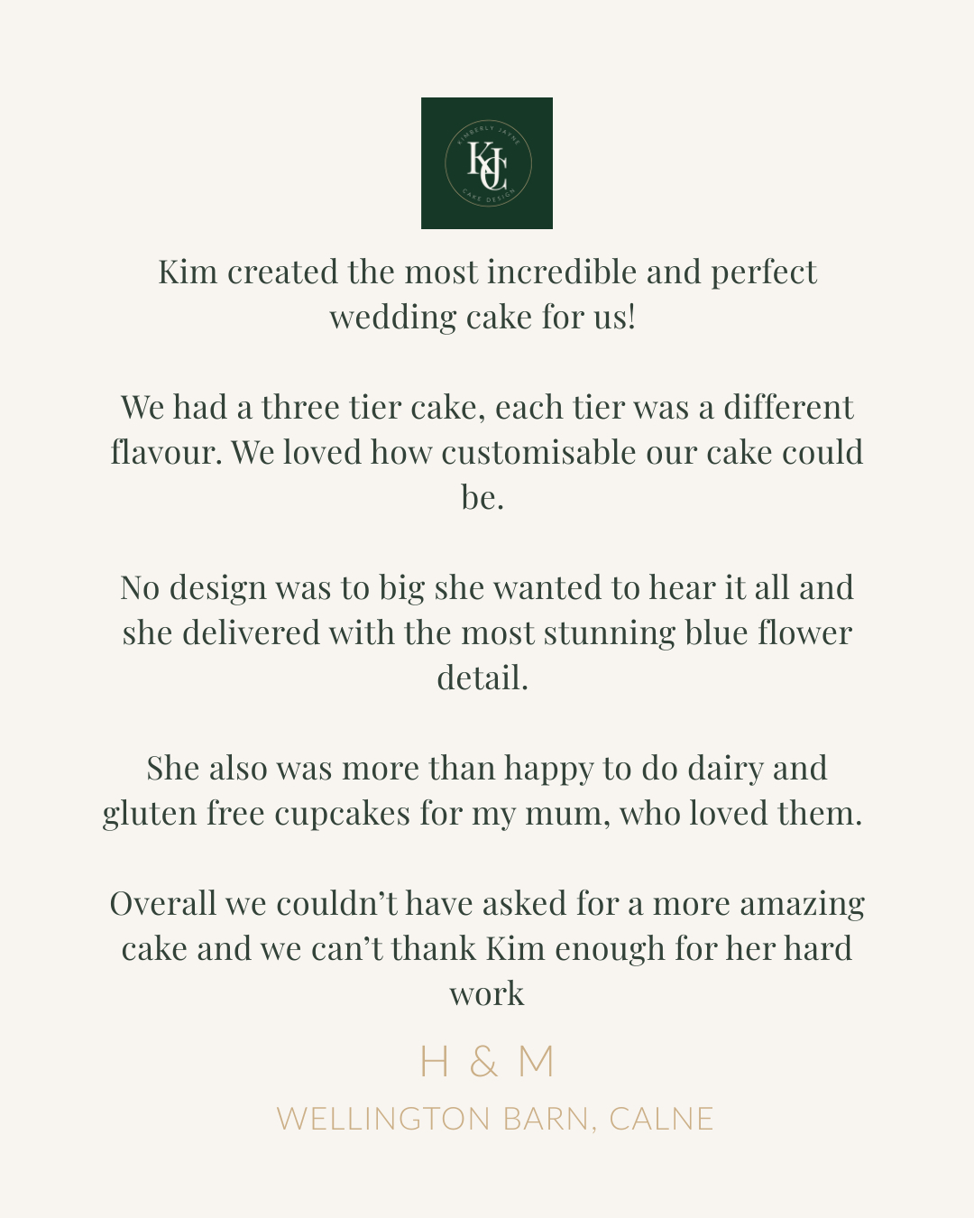 ✨ “The most incredible and perfect wedding cake for us!” ✨
H & M’s three-tier wedding cake at Wellington Barn was a true showstopper. Each tier had its own flavour, making it completely personal to them. The stunning blue flower detail added a romantic touch, while gluten-free cupcakes ensured every guest was included.
From bespoke flavours to thoughtful extras, their cake became a delicious and memorable part of their special day.
💌 If you’re planning your wedding cake, now’s the time to enquire—link in bio https://www.kimberlyjaynecakedesign.co.uk/contact
—
🌿 Venue: Wellington Barn, Calne
🍰 Three tiers, bespoke flavours, and delicate blue floral detail
#weddingtestimonial #luxuryweddingcake #fineartweddingcake #ukweddingcakes #modernweddingcake #wiltshirewedding #bespokeweddingcake #elegantweddingstyle #weddingcakemaker #weddingcakeinspo #luxurycakemaker #romanticweddingcake #buttercreamcakeart #ukcakeartist #luxuryweddingdetails