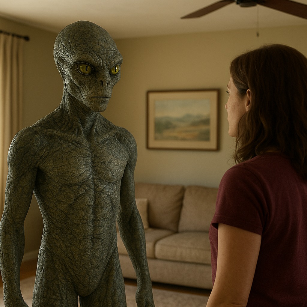 Barbara Lamb, who previously conducted research on UFOs and crop circles, claimed that on July 1, 2006, a tall, humanoid alien figure with reptilian features and "piercing yellow eyes" materialized in her living room.
Despite her apparently having a personal aversion to snakes and lizards, Barbara Lamb reported feeling calm and welcoming toward the alien figure because she felt it was friendly. Allegedly as she reached out to touch its hand, the alien reptilian figure vanished.
Barbara Lamb later underwent hypnotic regression therapy with a colleague, which she said helped her recall more details of the alien encounter. The alien incident attracted media attention and generated both skepticism and support from people interested in UFOs and aliens.
#barbaralamb #claremontcalifornia #reptilian #reptilianaliens #ufos #ufology #aliens #aliensarereal #arealiensreal #exosolariaunion
