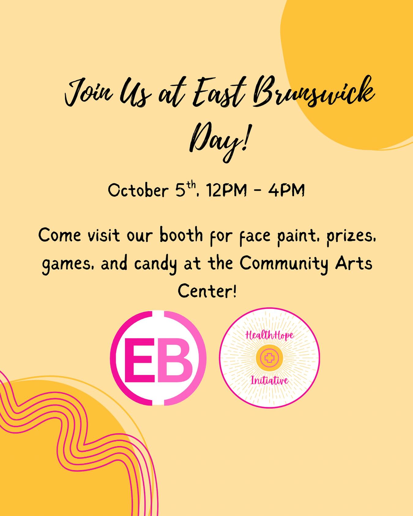 Hi everyone! We will be at EB Day this Sunday. Come find us at our booth (98) for face painting, prizes, games, and more! @ebrecparks