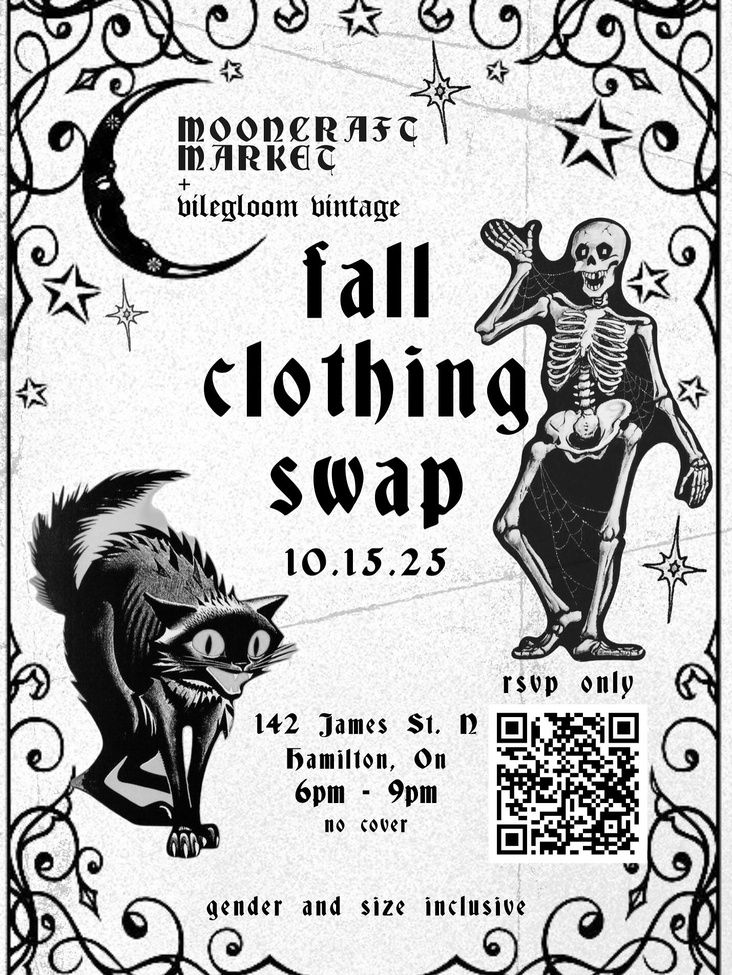 ✨Are you experiencing a post-supercrawl slump? we have got you covered! ✨
Our 2nd community clothing swap is happening October 15, 2025 👻
📍142 James street North
⏰ 6PM - 9PM
this time around we have made a few tweaks to make swapping smoother and more fun:
👚 15 item donation limit
📅 donation drop-offs must be scheduled before the event
🌑 sign in and receive your tokens day-of
✅ RSVP is required to participate
all details and sign-up is in our bio — see you there!! 💖