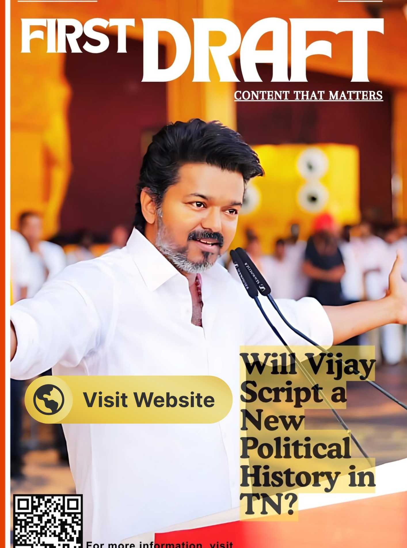 FIRST DRAFT | Read Now
First Draft Magazine October'25 edition is available now to read.
TVK founder actor Thalapathy Vijay is creating waves in Tamil Nadu. He is trying to create a third alternative in the state. He calls BJP 'fascist' and DMK corrupt. Huge crowds are coming to his meetings. First Draft in its eleventh edition has done a story on what difference he would make to the state's bipolar politics.
Politics in Bihar has become a no-holds-bar red battle. The mask of the Sushasan Babu has slipped down, with his cabinet minister Ashok Chaudhary finding himself overwhelmed with corruption charges running into several crore of rupees.
Our correspondent has done a story on it with exclusive facts. In the sports section, we have an exclusive story on how Javelin thrower Neeraj Chopra is compromising with his fitness for money.
The other stories which you will compel read to are how Gen Z carried out a coup to throw out the corrupt regime in Nepal and the CPM government in Kerala treating custodial deaths as an aberration.
#magazines #tamilnaidu #vijaythalapathy #vijayfans #bihari #ɴᴇᴡᴘᴏsᴛ #readers #southindian #north