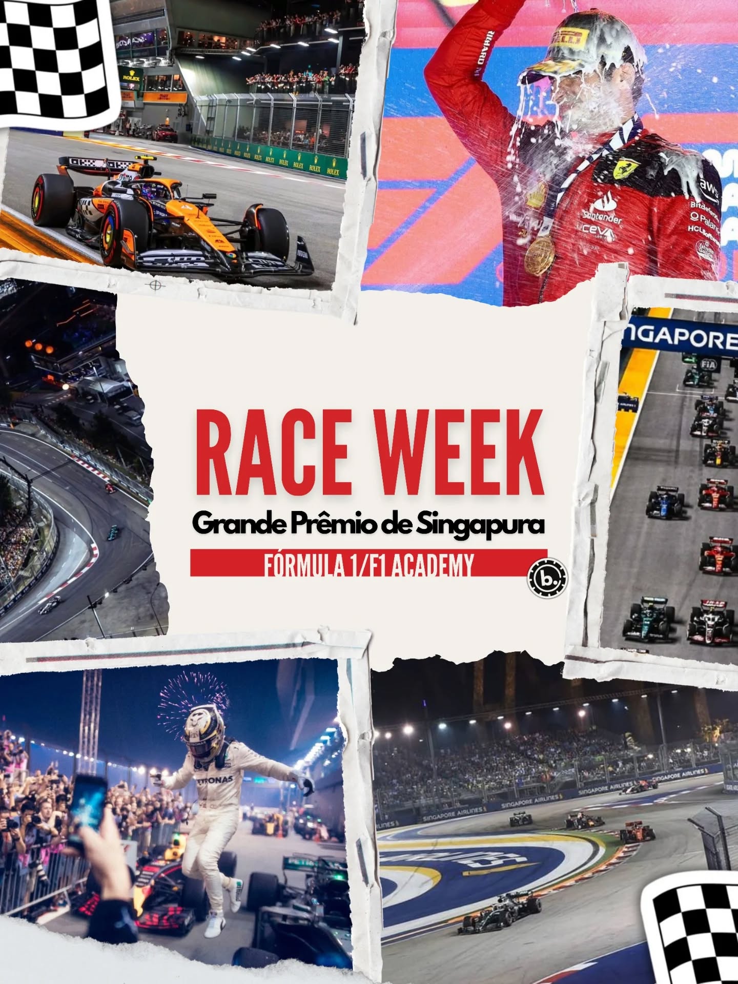 Vai começar mais um GP! A etapa de Singapura acontece entre os dias 3 e 5 de outubro no Circuito Marina Bay.
A Fórmula 1 e a F1 Academy correm no Grande Prêmio de Singapura. 🏁
Para mais informações, acompanhe o @boxboxboletim
#f1 #formula1 #f1academy #singaporegp #explorar #singapura #automobilismo #corrida #marinabay