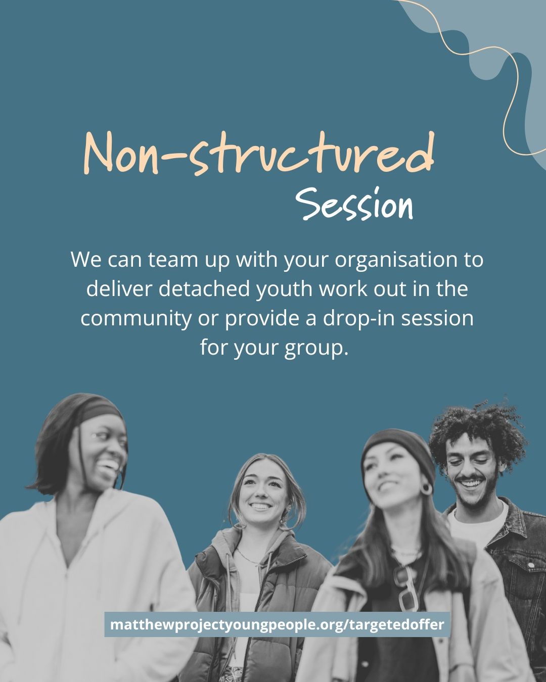 Working with young people in Norfolk? We’re here to support you!
We can meet young people where they are, whether that’s through detached youth work out in the community or by running a drop-in session tailored to your group.
Not all young people get on well with structured sessions, this more relaxed, non-structured approach can make a real difference.
Contact us: unity@matthewproject.org