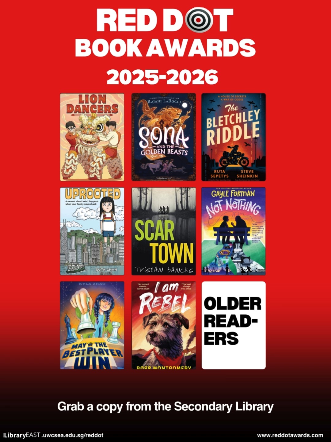 Discover the Red Dot Book Awards shortlist!
Which one will get your vote? Borrow today and be part of the story.
#olderreaderscategory #reddotawards
