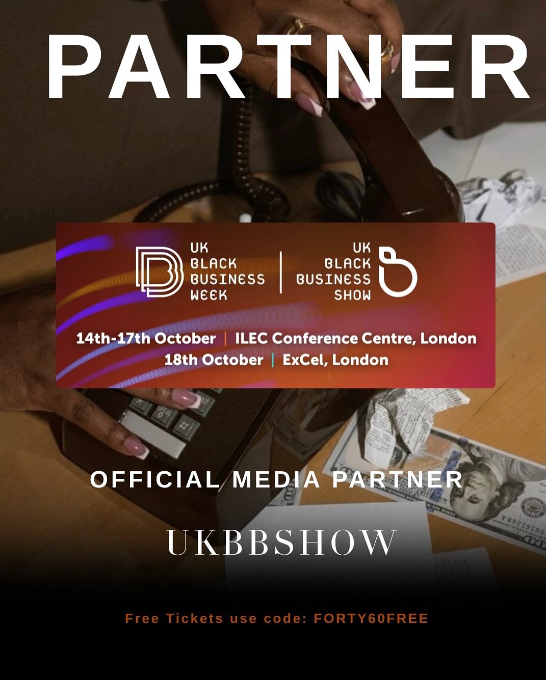 🚨 We’re so excited to announce that The Forty60 Club is officially a media partner for the @ukbbshow & @ukbbweek 🎉
This partnership means our community gets exclusive FREE access:
🎟️ FREE Access with code FORTY60FREE
• Black Men in Business Talks
• Black Women in Business Talks
• Saturday Day Pass
💸 15% OFF All Other Events with code FORTY6015
📌 Book : Click the link in our bio enter the above code available until the 7th of October.
We’re passionate about giving founders, creators & change-makers opportunities to learn, connect and thrive — and UK Black Business Week is the biggest stage for it 🙌🏾
Real Founders. Real Stories. Real Lessons.
The Forty60 Club where 60% teaches you how to survive the 40%.
#UKBlackBusinessShow #UKBlackBusinessWeek #Forty60Club #BlackExcellence #Entrepreneurship