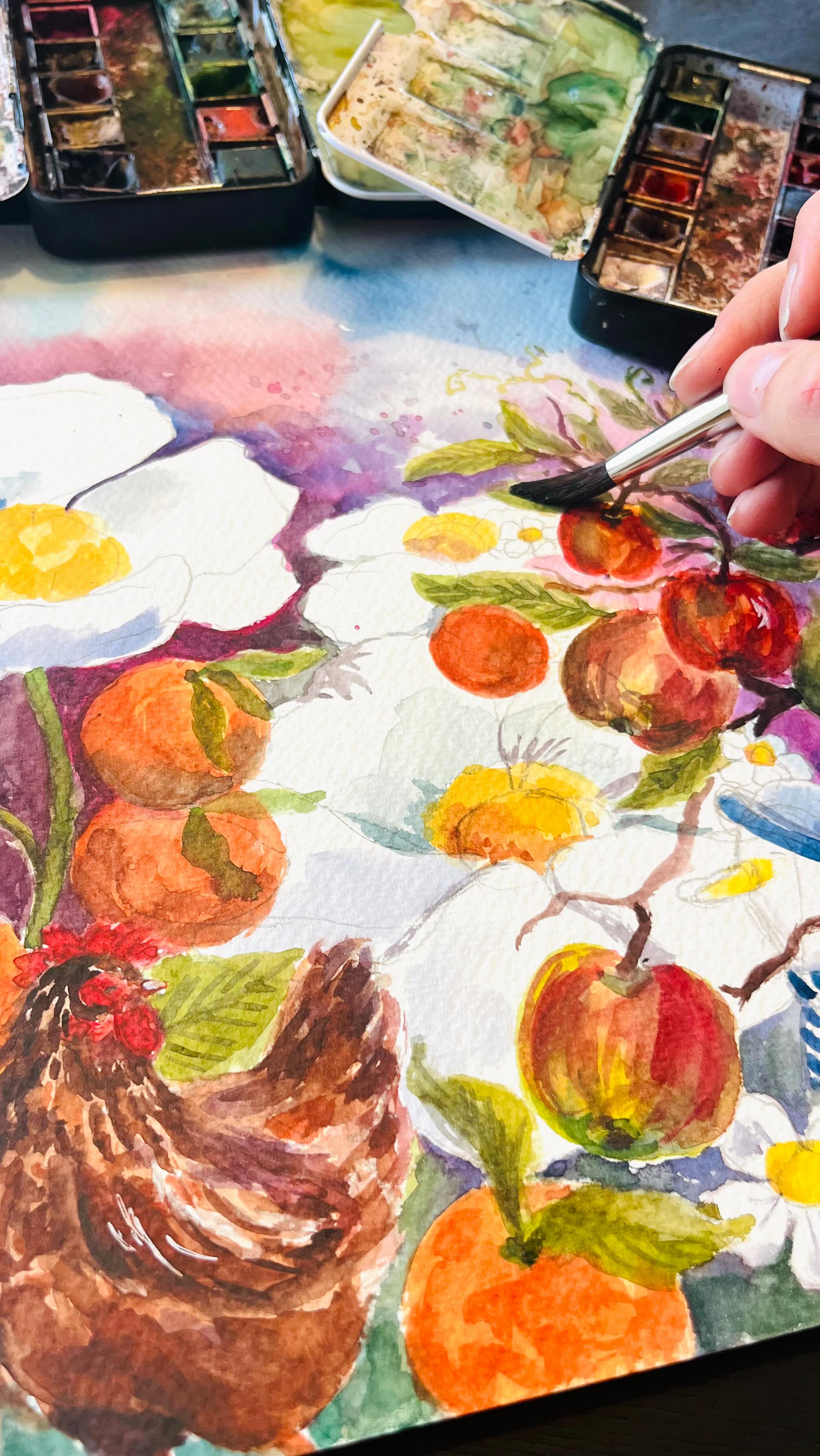 Het gegeven dat ik het heerlijk vind om steeds weer nieuw werk te kunnen maken is eigenlijk waarom ik een webshop heb😅😂 schilderen is als meditatie voor mij, en ik heb nu alweer zin om de hele nieuwe collectie voor het voorjaar te gaan maken😎
#schilderenismediteren #kunstenaar #kunstmaken #kleineondernemer #illustrator #romyillustrations #illüstratör #stationeryaddict #aquarelle