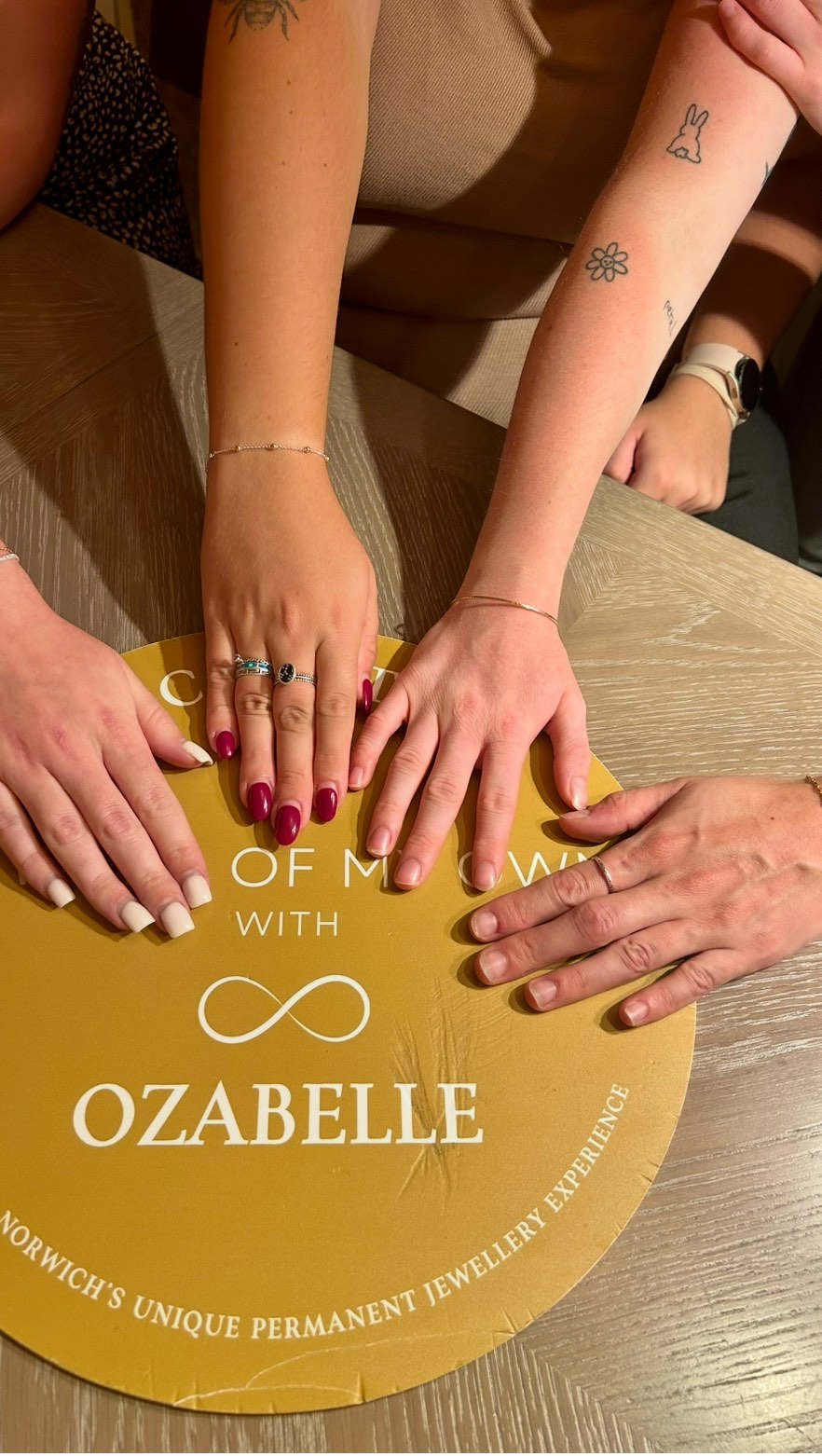 Ozabelle with you at home…
Why wait for my next pop-up when the welded jewellery experience can come straight to your door?
Host your very own Ozabelle party and turn a cosy night in into something unforgettable:
♾️ Get your jewellery fix sooner
♾️ Celebrate birthdays, hen dos or milestones in style
♾️ Or simply gather your besties for the ultimate girls’ night in
I’ll bring the chains, charms + sparkle – you bring the vibes
& together we’ll create A WELD OF YOUR OWN.
📩 Ready to host? DM me and let’s make it happen! - N.B. Minimum of four guests/pieces
✨ P.S. Keep an eye out – party packages are launching soon!