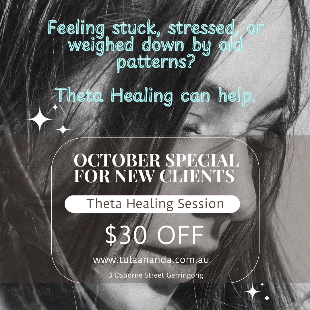 ✨ October Special – Theta Healing Sessions ✨
Are you ready to release what no longer serves you, shift limiting beliefs, and align with your highest potential? 💫
Theta Healing is a powerful technique that works with the subconscious mind and universal energy to:
🌿 Release deeply held fears, doubts, and negative patterns
🌿 Heal emotional wounds and let go of old traumas
🌿 Create new empowering beliefs that support your goals
🌿 Enhance emotional, physical, and spiritual wellbeing
🌿 Increase confidence, clarity, and inner peace
🌿 Support physical healing alongside the body’s natural processes
Whether you’re struggling with stress, anxiety, self-worth, relationship challenges, or simply feel stuck, Theta Healing can help you create profound and lasting transformation.
💎 October Offer:
✨ Experience your first session for just $90 (normally $120) ✨
Sessions are available in person in Gerringong or online – so you can experience healing no matter where you are.
This is the perfect opportunity to discover how Theta Healing can help you create the life you truly desire – one filled with balance, freedom, and inner peace. 🌸
📞 Call Shannon today on 0451 489 702 to book your session
🌐 Or book online: www.tulaananda.com.au
💫 Don’t wait – October is the month to shift, heal, and step into your power.
#ThetaHealing #EnergyHealing #HealingJourney #MindBodySoul #Transformation #IllawarraWellness #SouthCoastHealing
