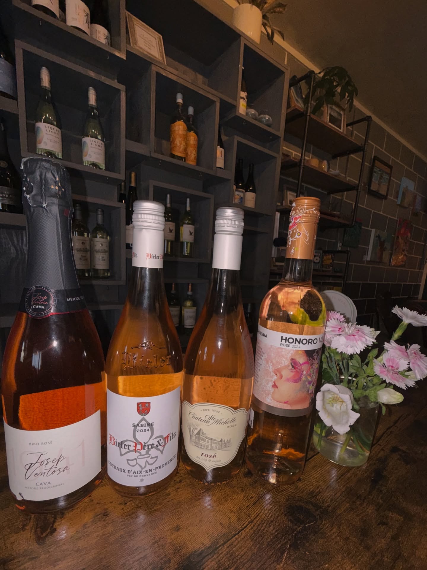 🌹🍷 It’s always rosé weather, and we’ve got the perfect lineup to sip all day long!
✨ Jose Ventosa Cava (Catalonia, Spain): Bubbles that burst with juicy raspberries and red apples, finishing with a refreshing minerality. This sparkling blend of Trepat and Pinot Noir is perfect for celebrations!
🌸 Bieler Père et Fils (Provence, France): A delicate dance of floral notes, wild red fruits, and summer herbs. This rosé embodies the essence of Provence with its nuanced flavors and lively energy—ideal for those sunny afternoons!
🍉 Chateau Ste. Michelle Columbia Valley Rosé (Washington, USA): With bright aromas of watermelon and raspberry, this refreshing dry rosé offers a soft and flavorful palate. Its crisp finish makes it a must-have for any occasion!
🍓 Honoro Vera Rosé (Jumilla, Spain): This salmon-hued beauty combines Tempranillo and Syrah, showcasing bright red fruit flavors and a crisp watermelon finish. A delightful choice for warm days!
So grab a glass, kick back, and let the rosé flow—because every day is a good day for rosé! 🌞🥂 #RoséAllDay”