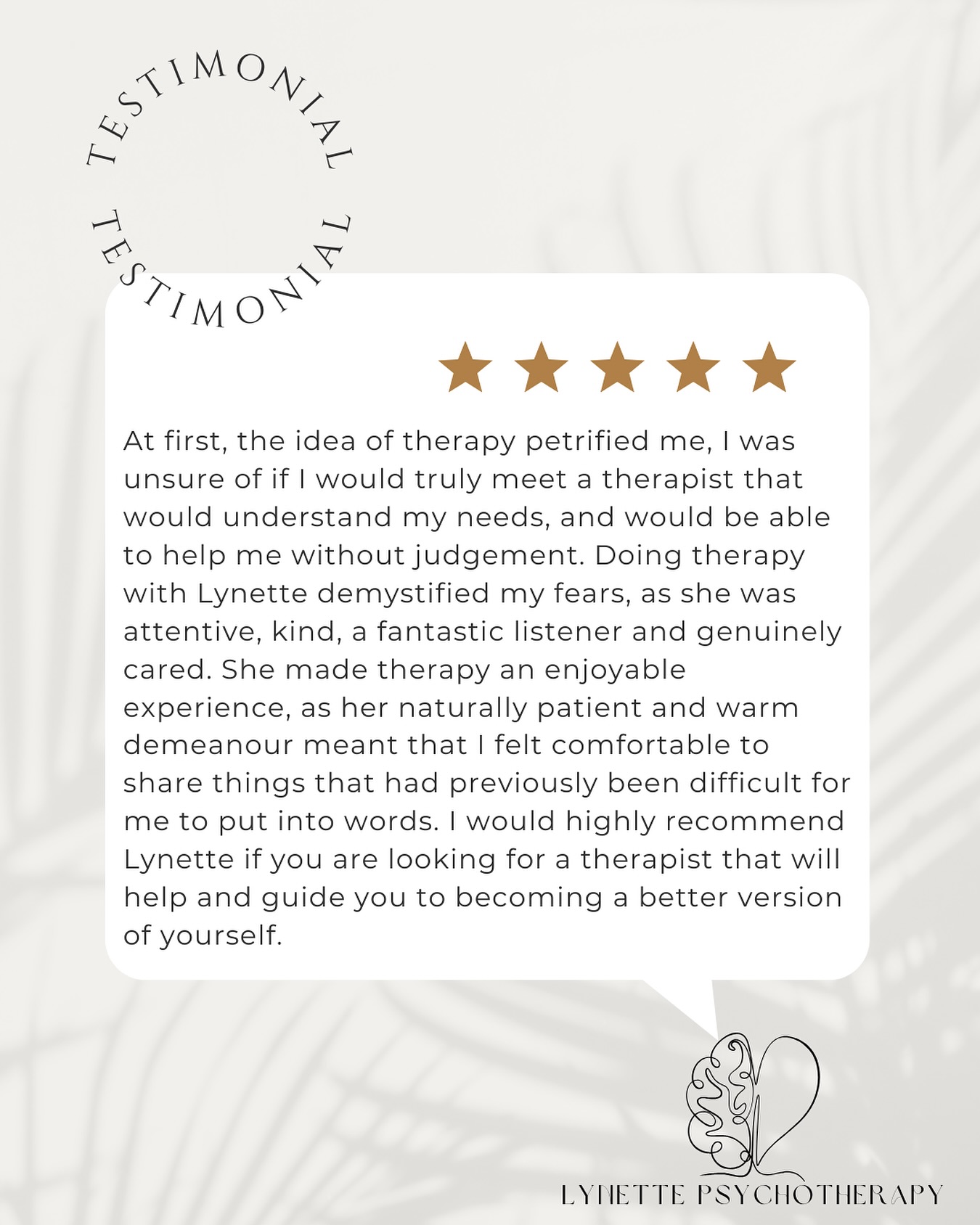 Thankful for these kind words 🤍
For many people, starting therapy can feel daunting, but it can also become a safe, supportive space for healing and growth.
Every step you take towards understanding yourself better is worth it. And I’m honoured to walk alongside my clients on that journey.
✨ If you’re curious about therapy, you can always book a free consultation through my website (link in bio).
#TherapyJourney #CBTTherapy #TherapyTestimonial #ClientFeedback #TherapySupport #OnlineTherapy #TherapyWorks #MentalHealthSupport #HealingJourney #TherapyCommunity