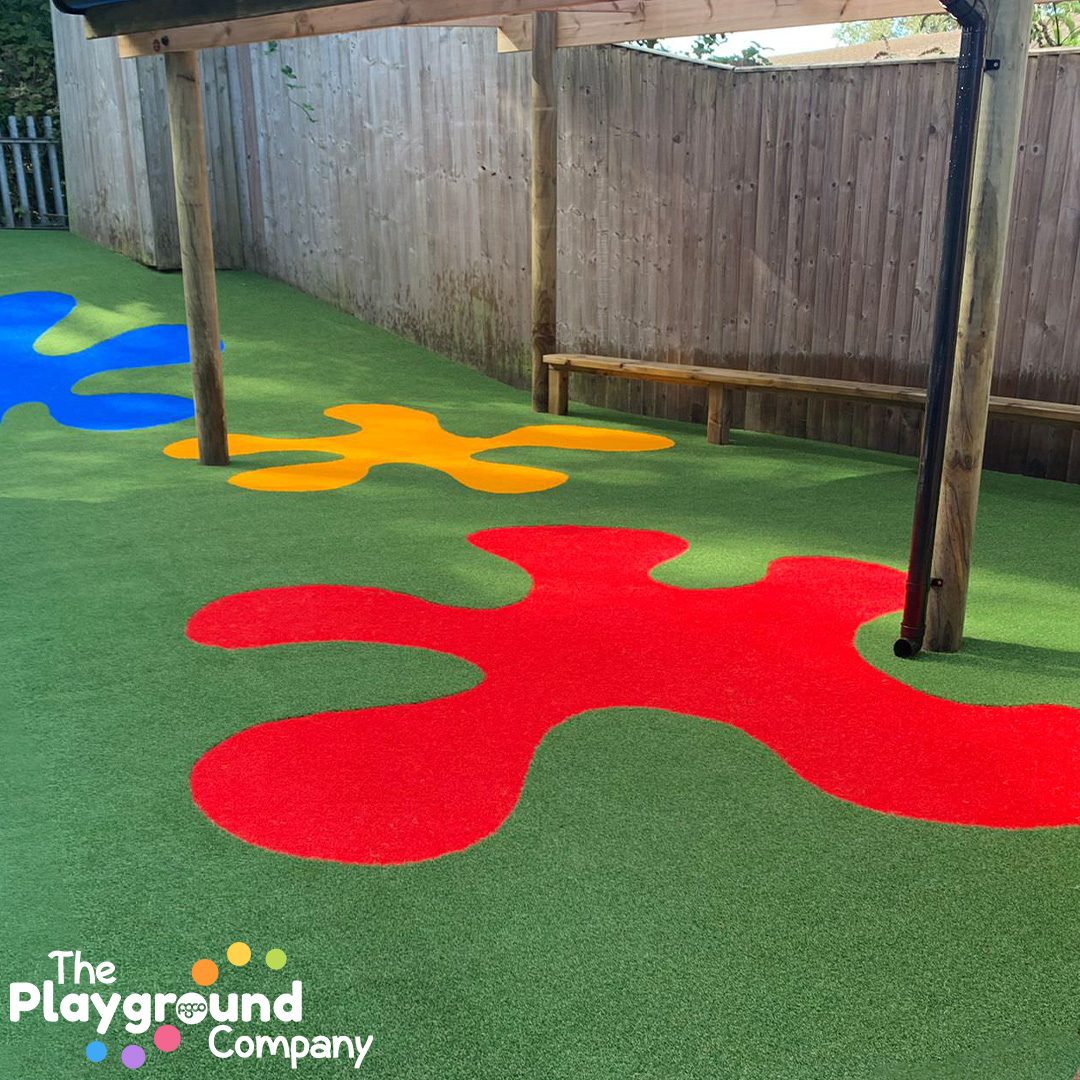 Brighten up your outdoor space!
Stepping Stones Short Stay School in Lancaster has had a brand new Playground Canopy installed into their outdoor space, and has brightened up their whole space with artificial grass with primary colour splashes🎨
Take a look at how we can help you find the perfect surfacing solution for your space on our website!