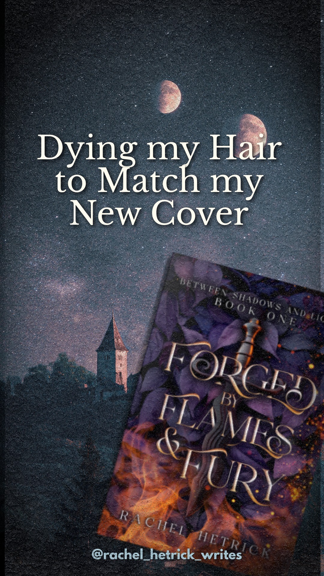 Hair transformation loaded! Wait for it... 😈💖
I needed some new hair to match the cover of my new book, Forged By Flames & Fury 💜🔥
#rachelhetrickwrites #forgedbyflamesandfury #hairtransformation #fantasyromanceauthor #fantasyromancebooks