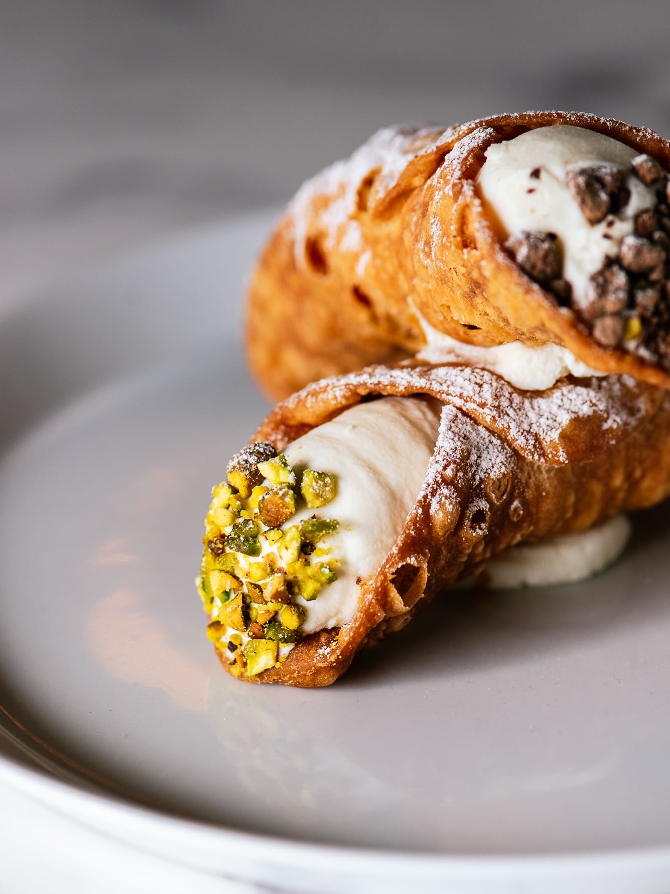Cannoli
We make the dough. We roll the shells.
We whip the ricotta. We fill them to order.
Because some things are just better made in-house.