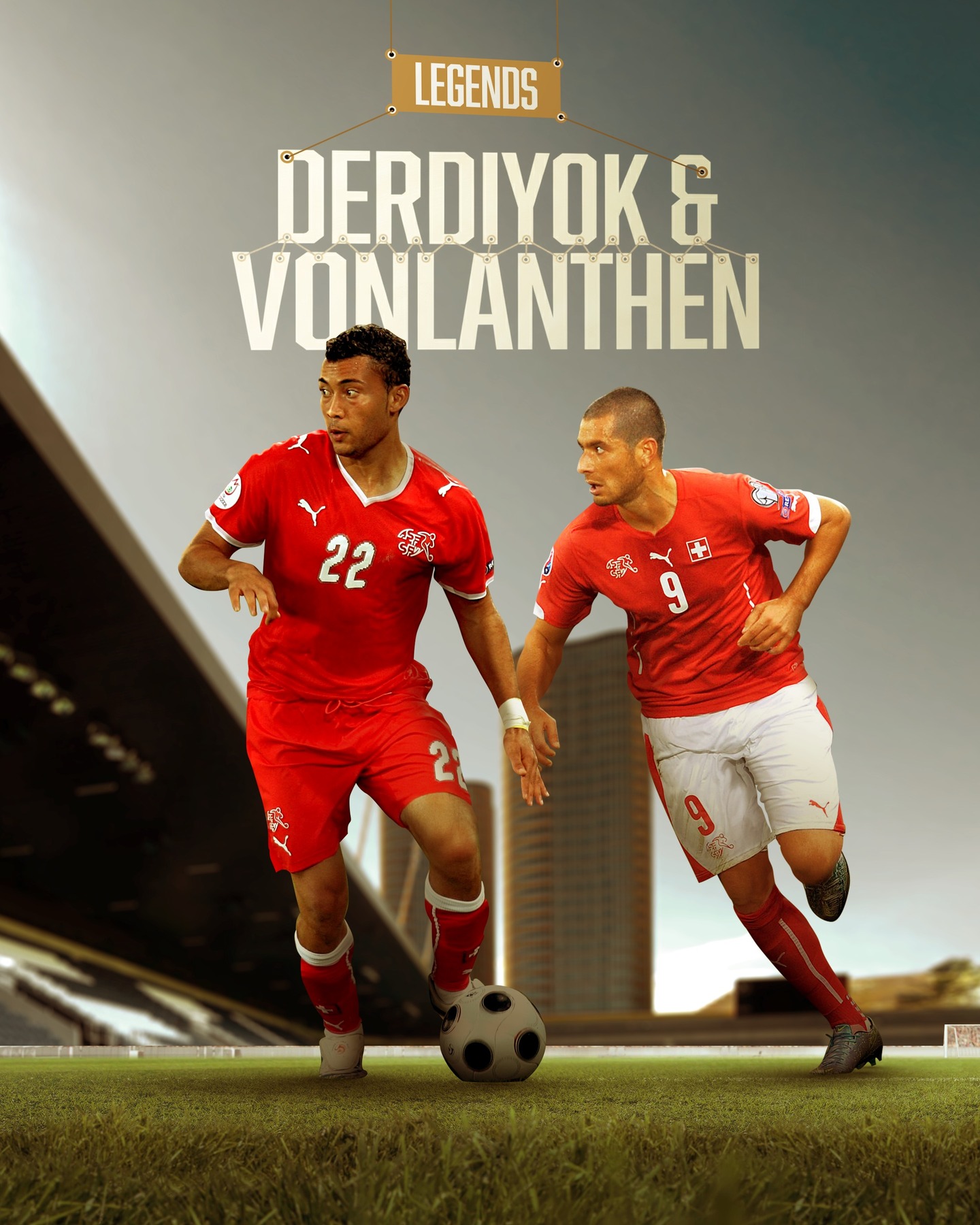 🇨🇭/🇧🇷
Die Schweizer Offensive rüstet auf🛡️
Mit nur 16 Jahren feierte er sein Debüt in der höchsten Schweizer Spielklasse. Zwei Jahre später, an der EM 2004, liess er die Netze gegen Frankreich erzittern und schrieb sich als jüngster Torschütze der Europameisterschaft in die Geschichte – ein Rekord, den erst Lamine Yamal übertraf ⚽.
Schnell, technisch auf höchstem Niveau und jederzeit torgefährlich – auf dem Flügel wird er wieder für frischen Wind sorgen. Niemand Geringerer als: @johanvonlanthen 💨.
In der Spitze dagegen: ein Spieler, der selbst aus scheinbar unmöglichen Situationen das Tor findet 🎯.
Akrobatik auf höchstem Niveau, kombiniert mit unberechenbarer Power – sein legendärer Fallrückzieher gegen Wolfsburg im Trikot von Bayer Leverkusen ist für die Ewigkeit eingebrannt🤸.
Willkommen: @eren_derdiyok88 ⚽.
#derdiyok
#vonlanthen
#ronaldinho
#closnormand
#jogodosfamosos