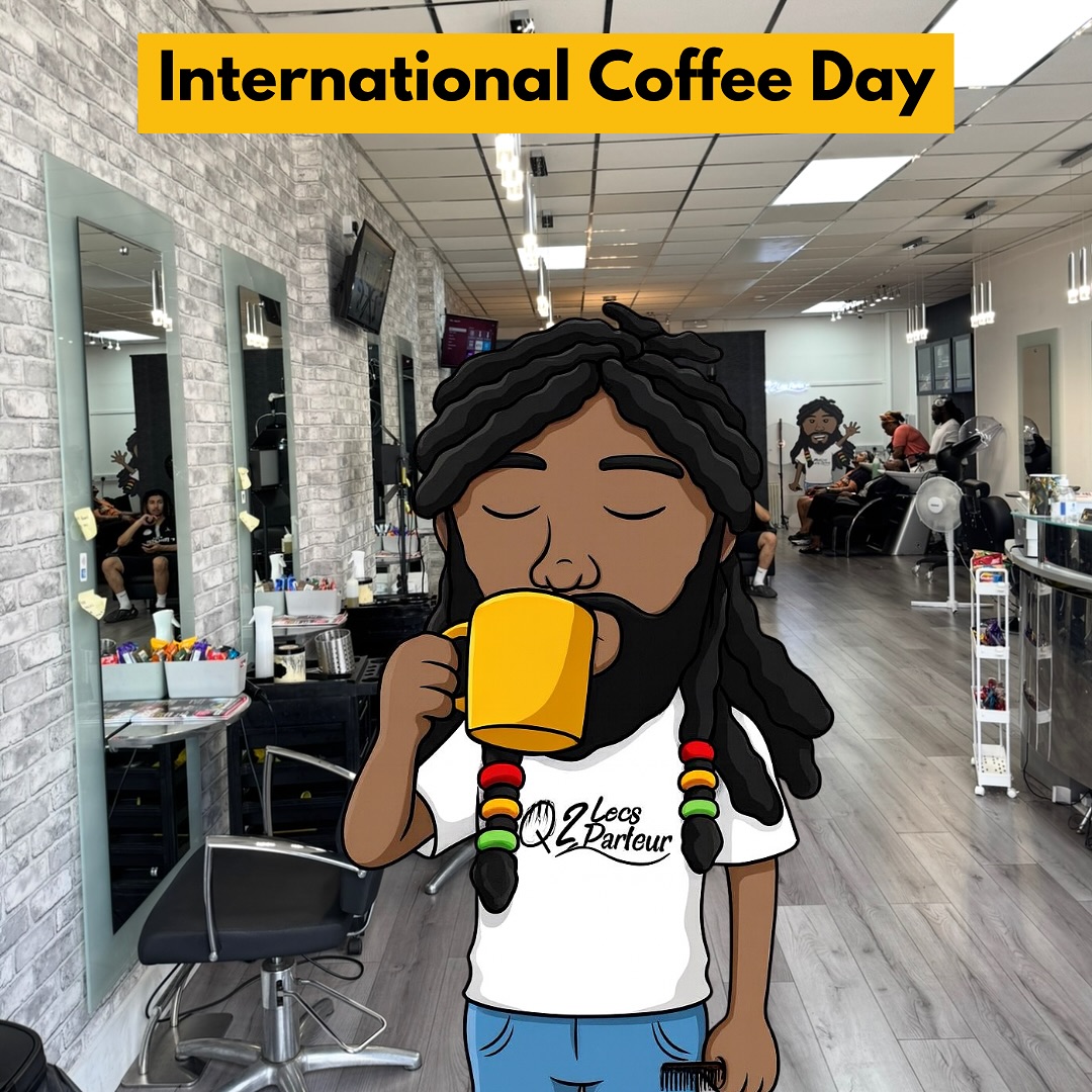 HAPPY INTERNATIONAL COFFEE DAY! 🔴🟡🟢
Enjoy our expert loc care while sipping your favourite warm drink ☕️.
fun games and offers await you to honour this joyous day! 🍵✨ Join the fun!
Call us for a rush appointment 07508 902133
Link in bio.
.
.
.
.
.
#InternationalCoffeeDay #Q2Locs #NaturalHair #CoffeeLovers #Harrow #Locs #HairCare #SelfCare #NaturalBeauty #London