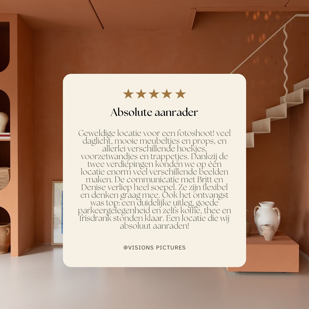 Review! ✨
#fotostudio #photostudio #daglichtstudio #daylightstudio #haarlem #fotografie #photography #shootlocatie #shootlocation #photospace #haarlemvenue #haarlem #amsterdamvenue #rentallocation #verhuurruimte